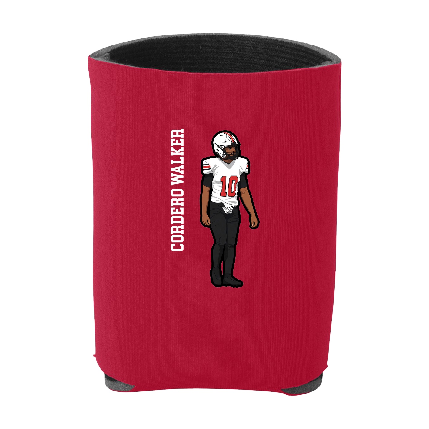 Can Holder — Name Vertical in Red