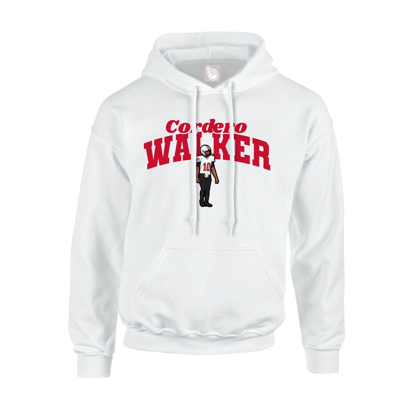 Hoodie — Signature Arch in White
