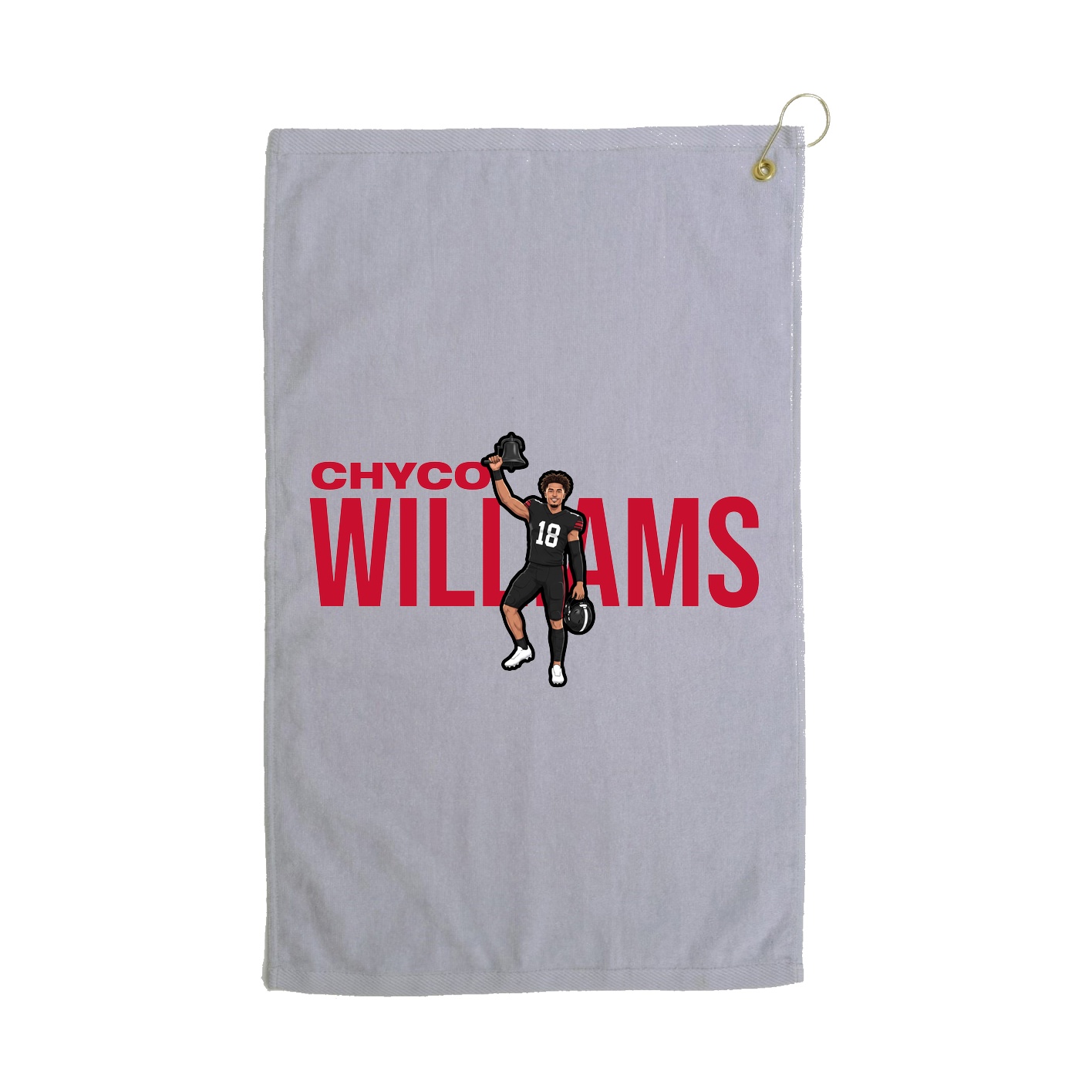 Golf Towel — Player Name in Grey