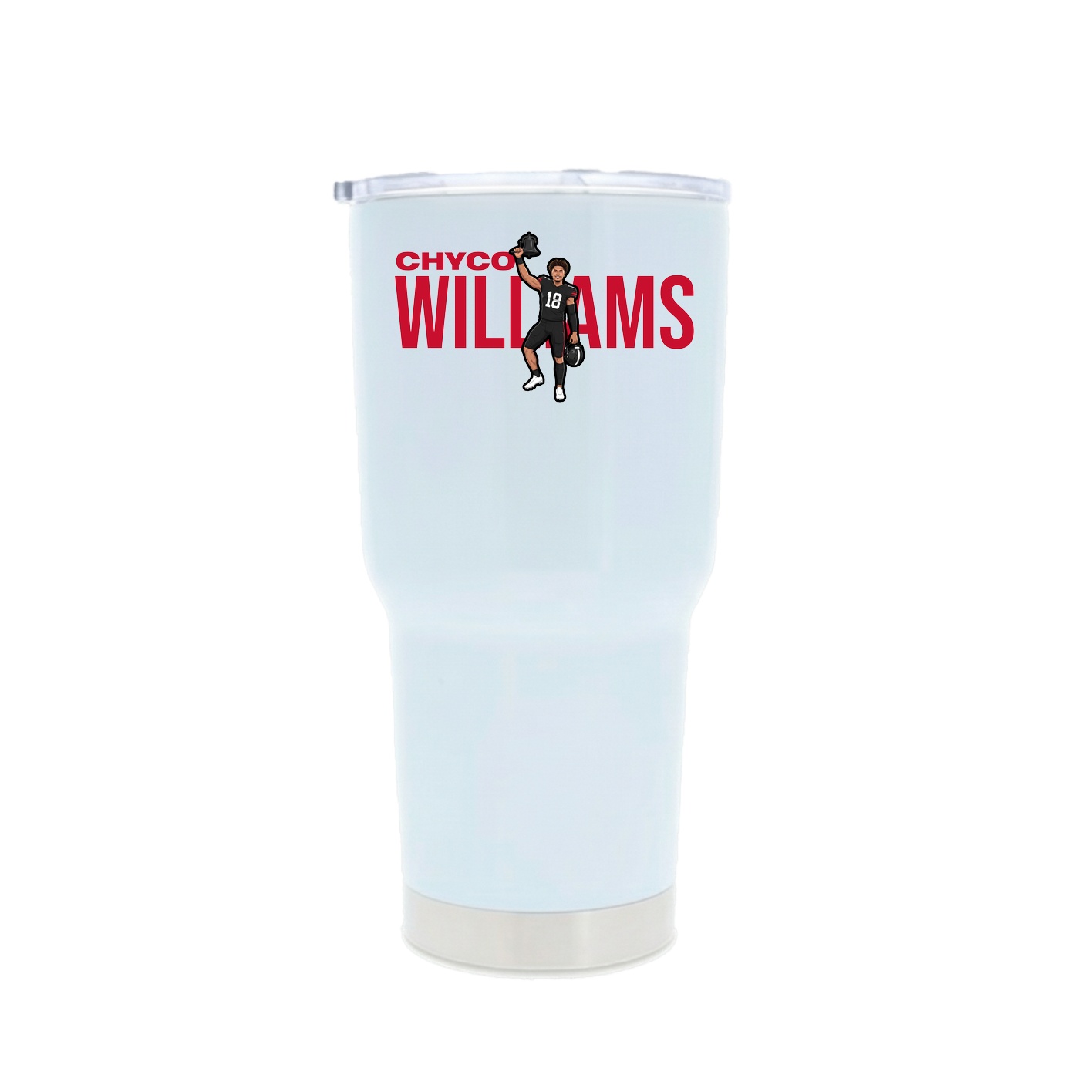 30oz Stainless Steel Tumbler — Player Name in White