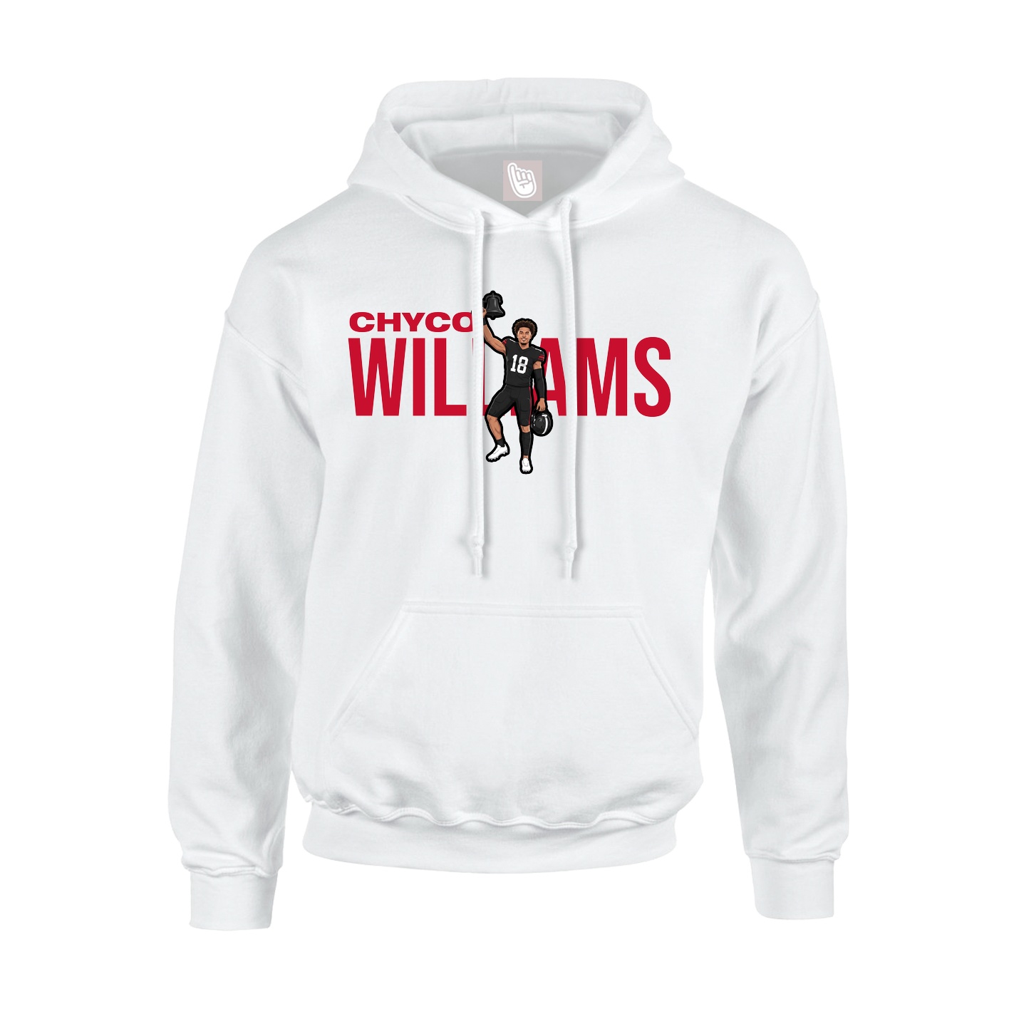 Youth Hoodie — Player Name in White