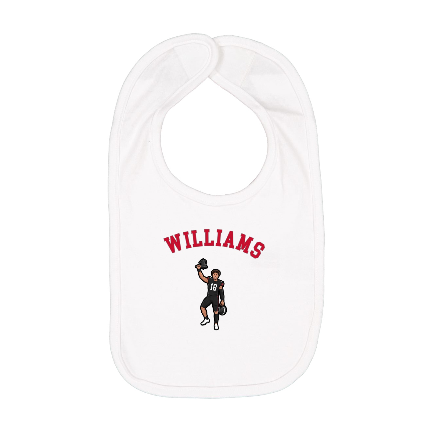 Infant Bib — Shirsey Arch in White