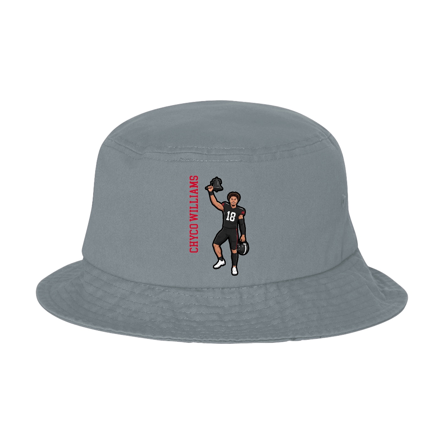 Bucket Cap — Name Vertical in Grey