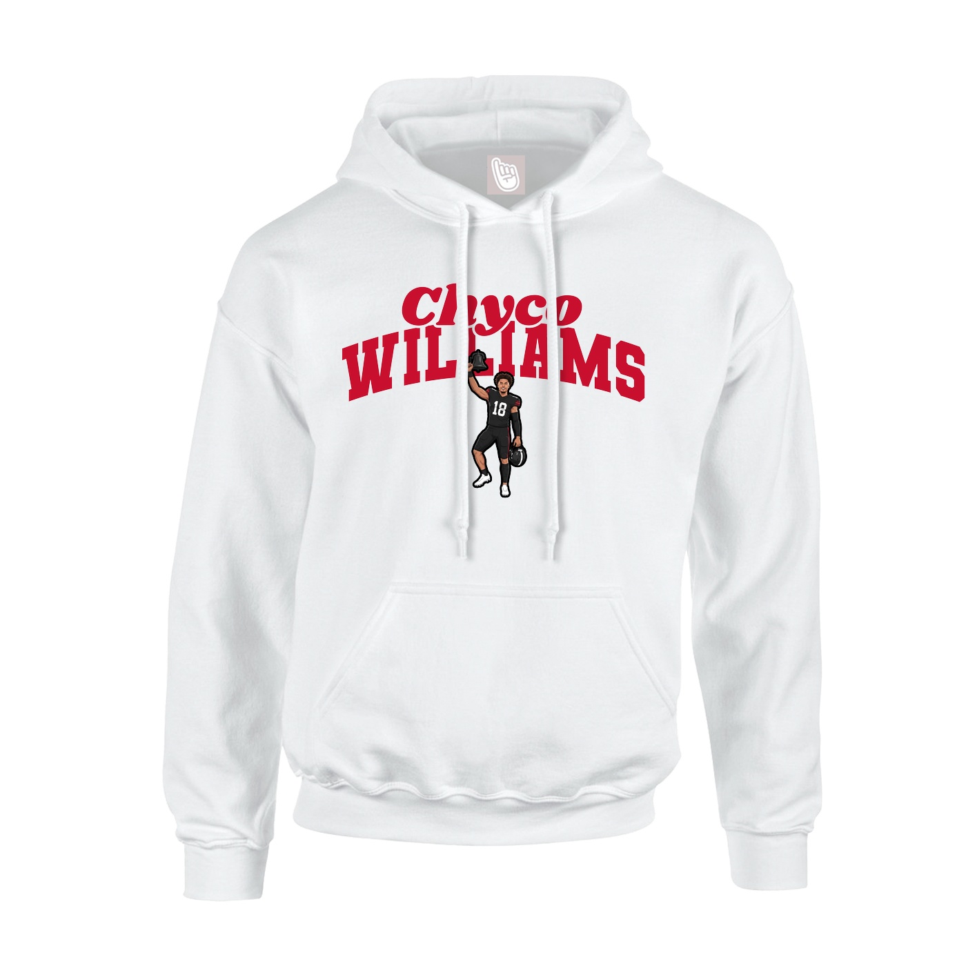 Hoodie — Signature Arch in White