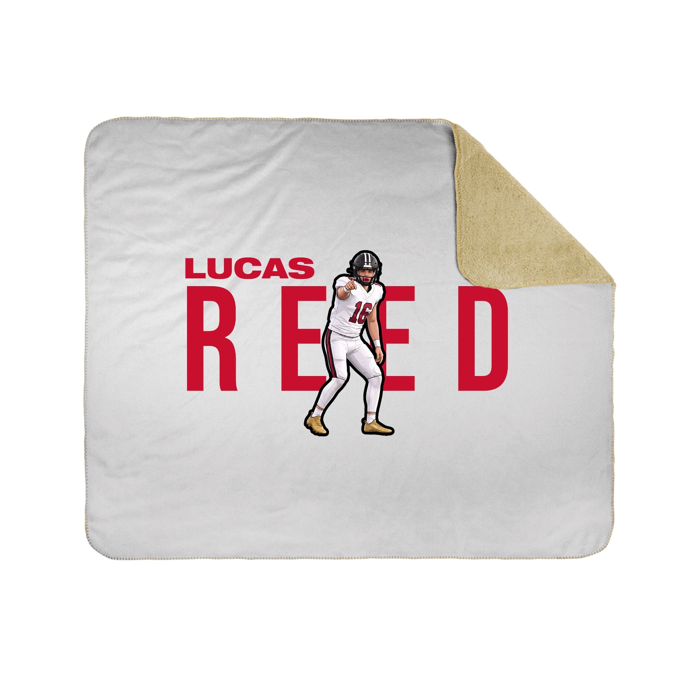 Throw Blanket — Player Name in White