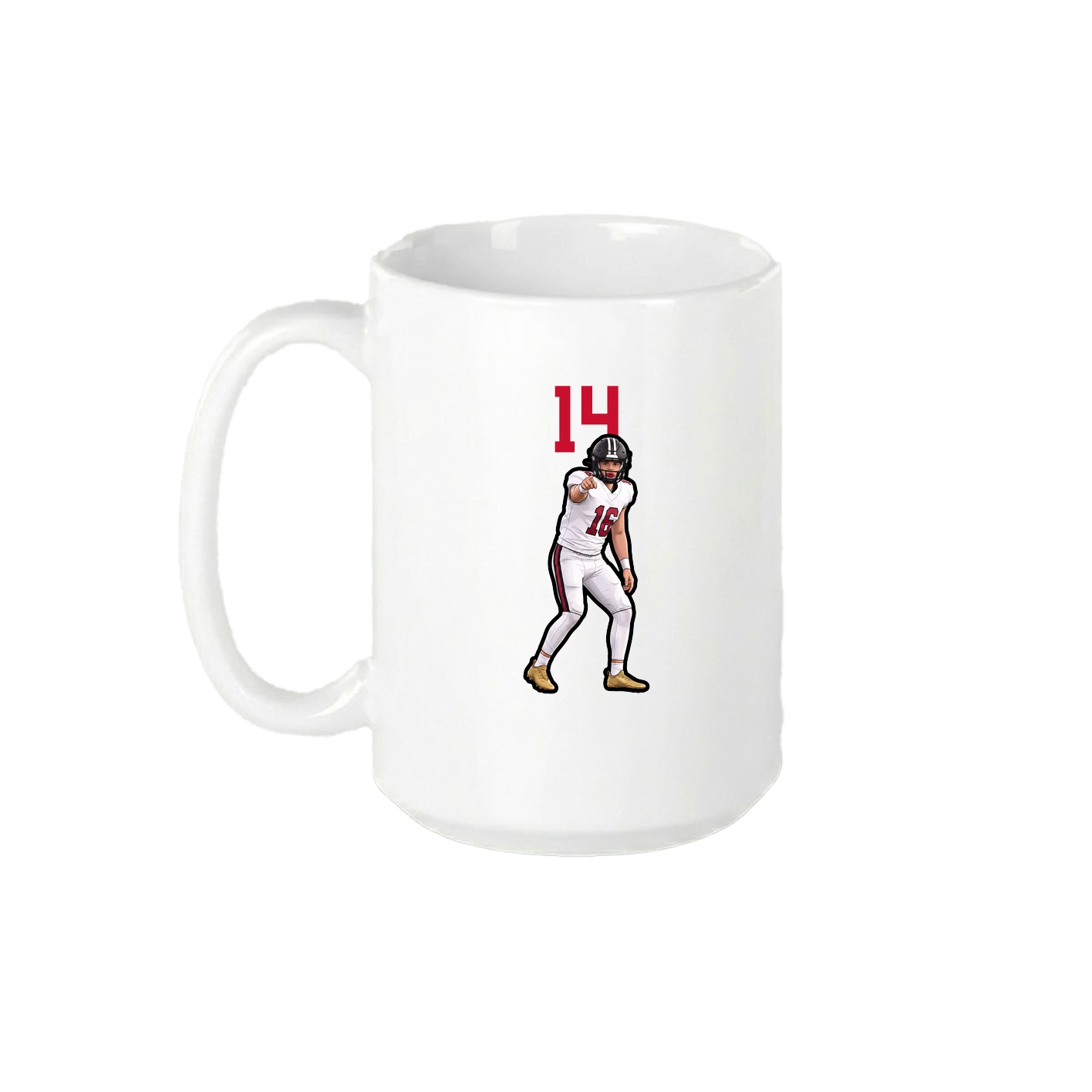 15oz Coffee Mug — Number Top in White