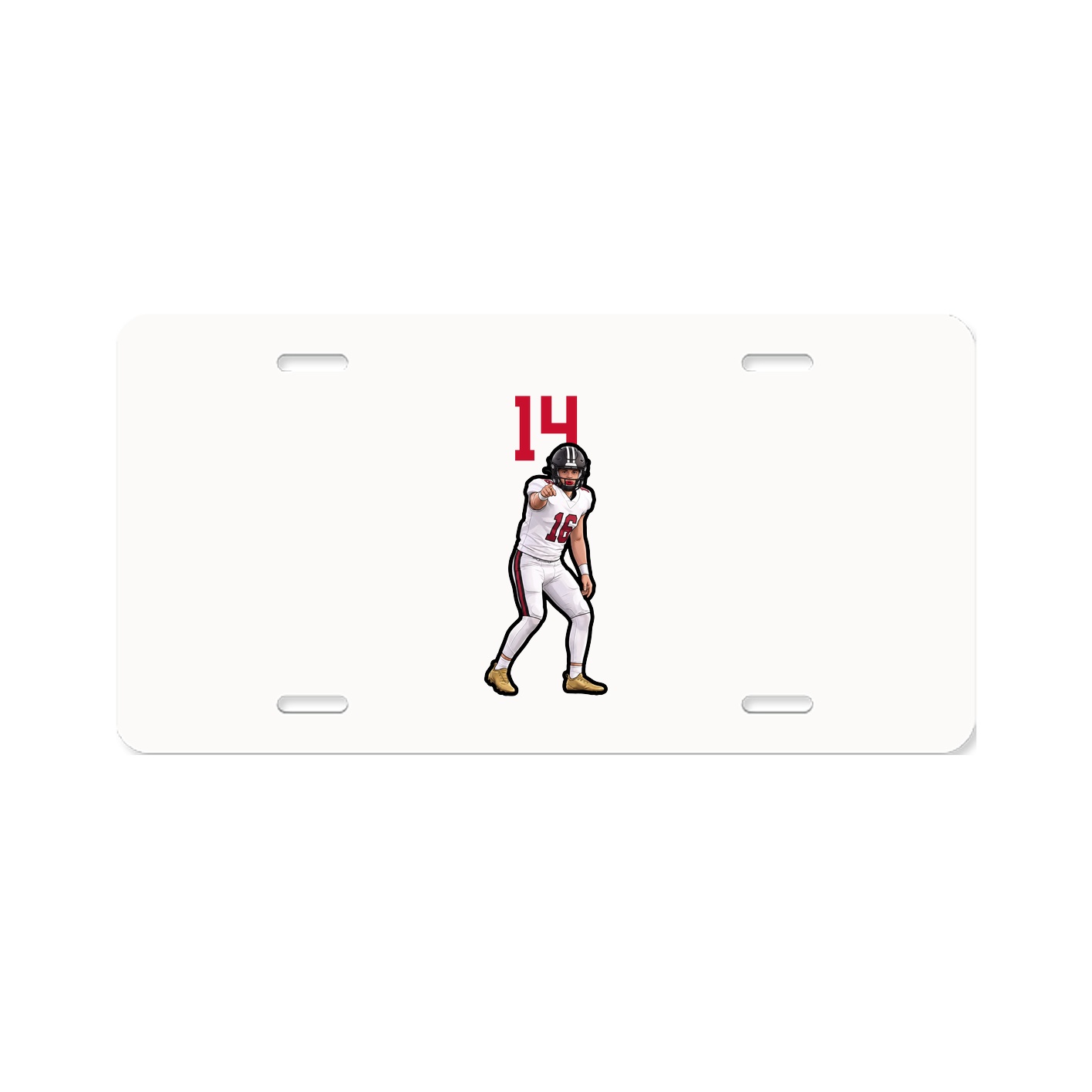License Plate — Number Top in Classic