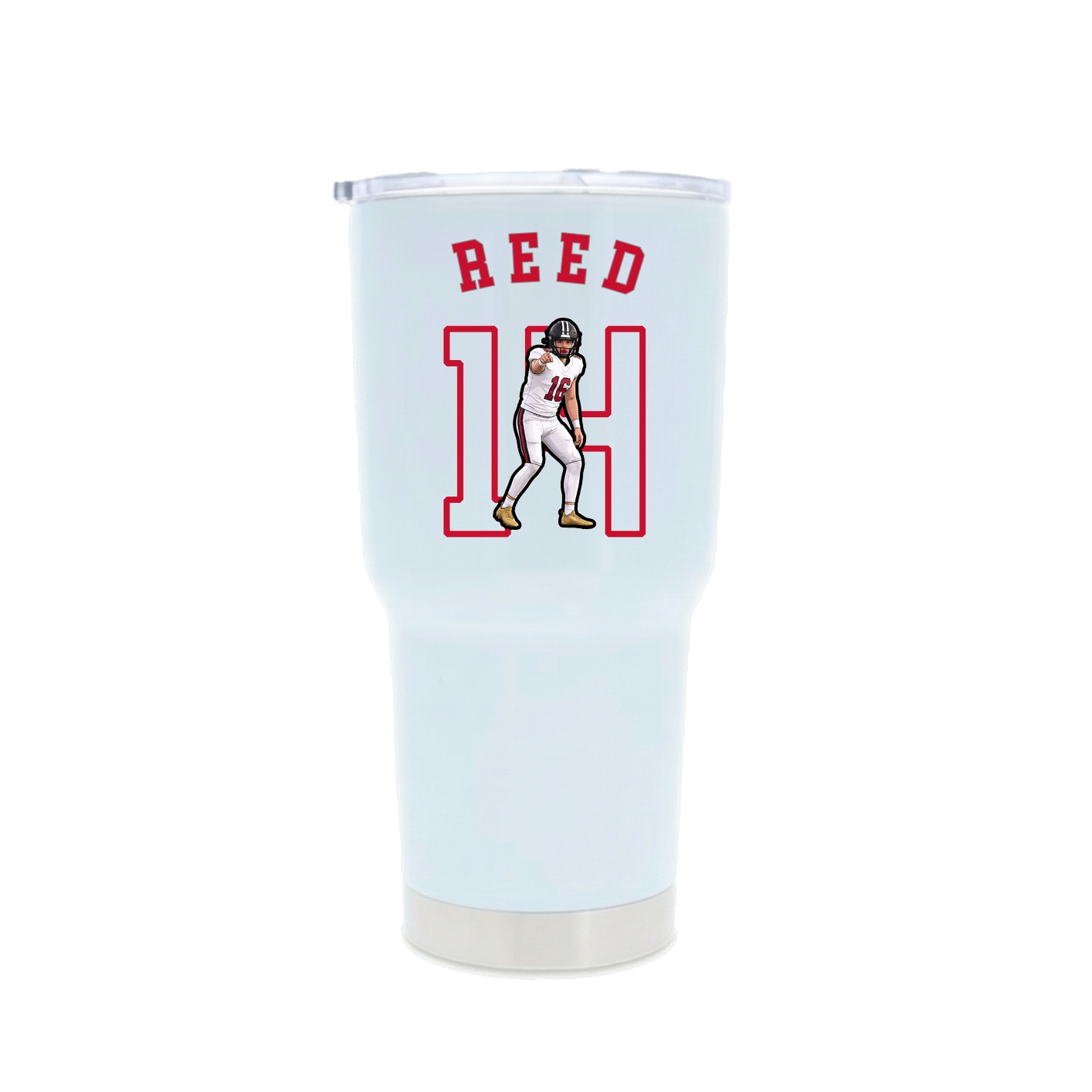 30oz Stainless Steel Tumbler — Shirsey Arch in White