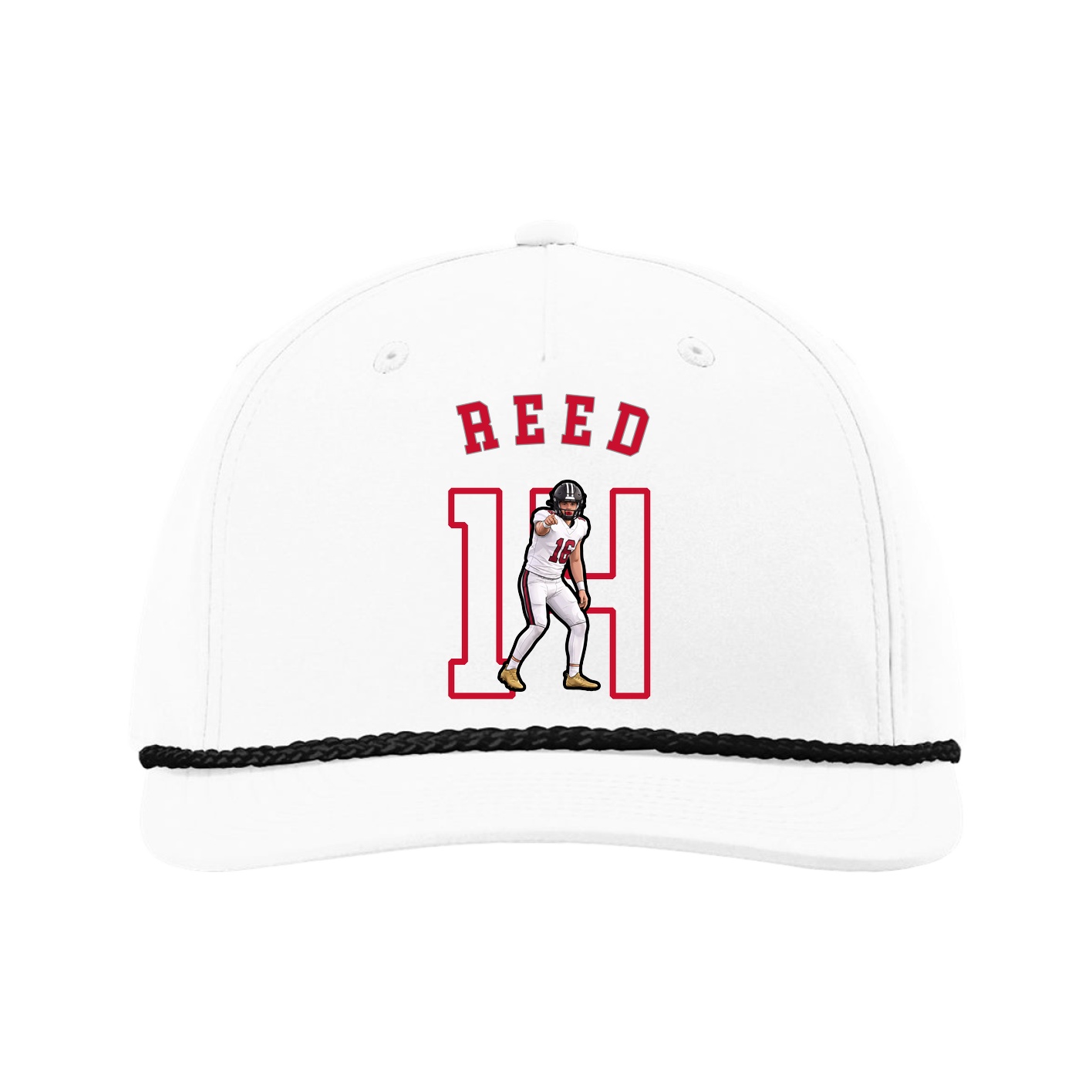 Five-Panel Classic Rope Cap — Shirsey Arch in White