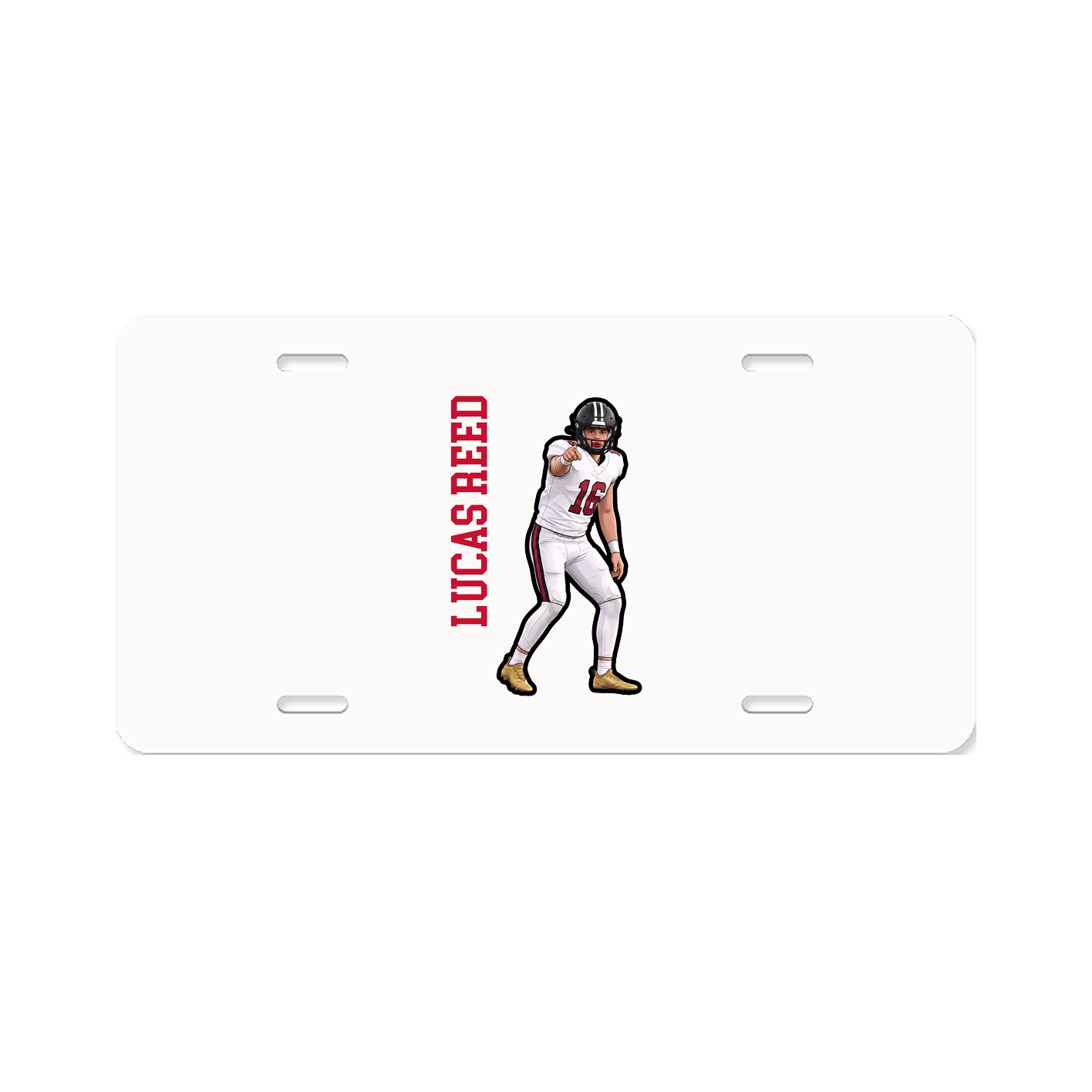 License Plate — Name Vertical in Classic