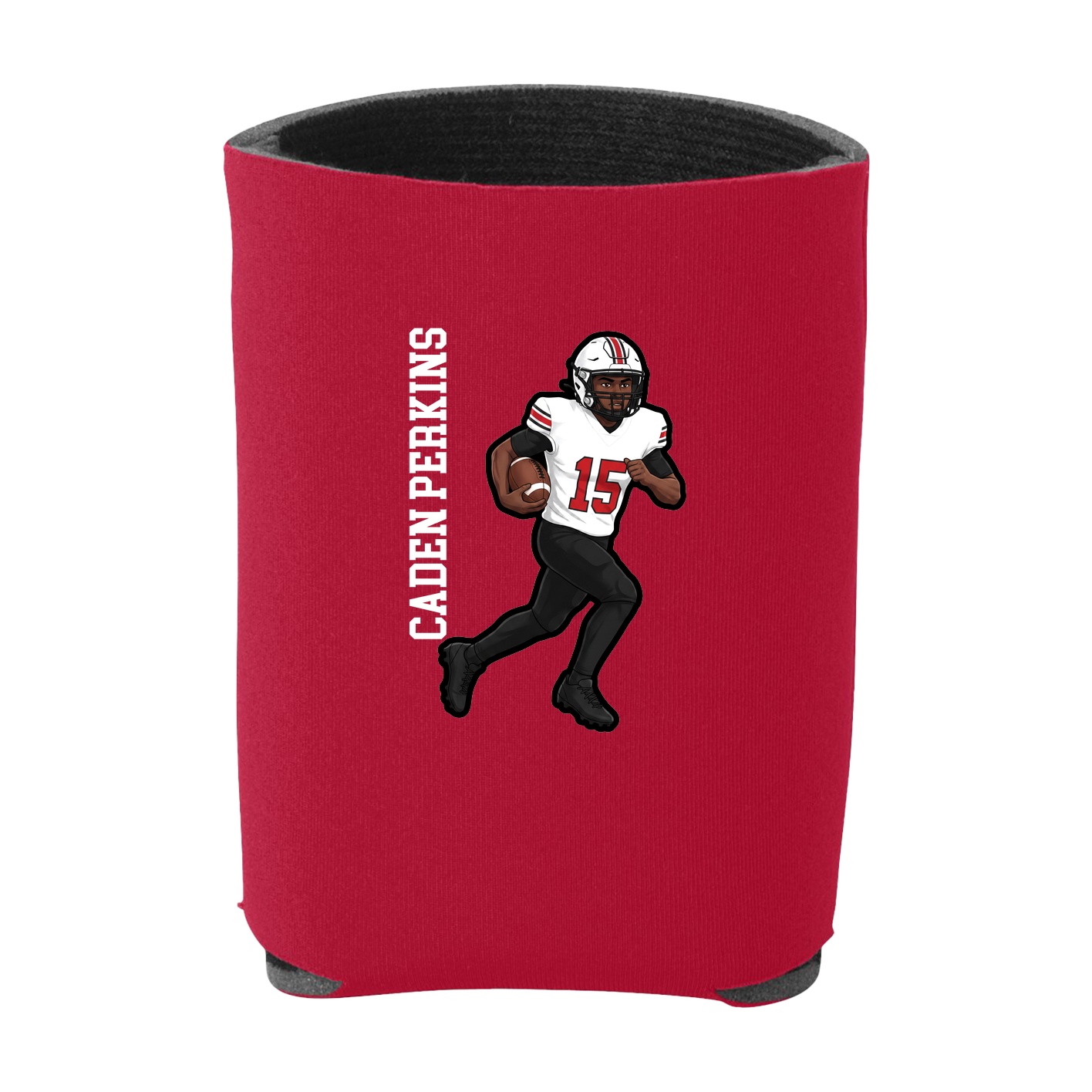 Can Holder — Name Vertical in Red