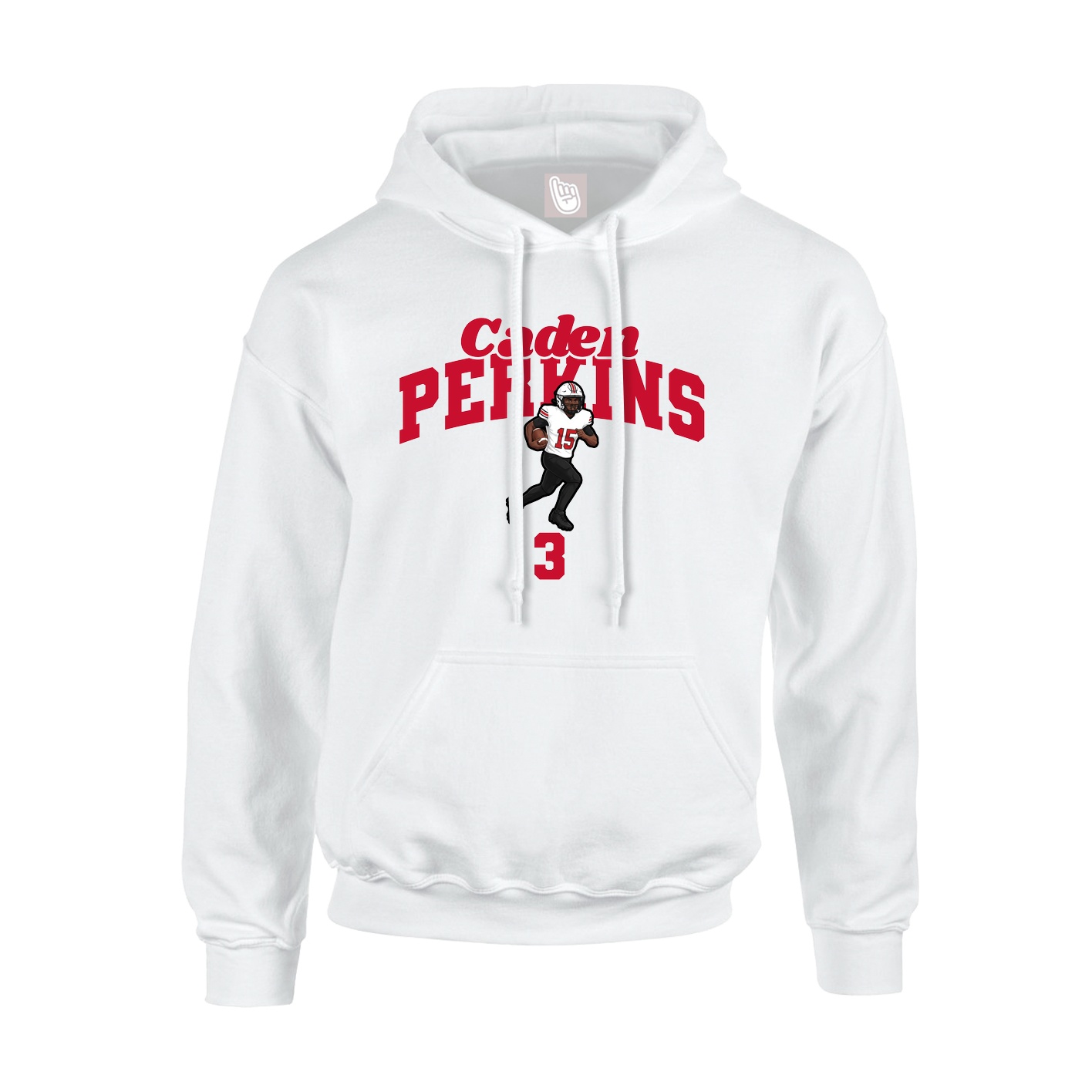 Youth Hoodie — Signature Arch in White