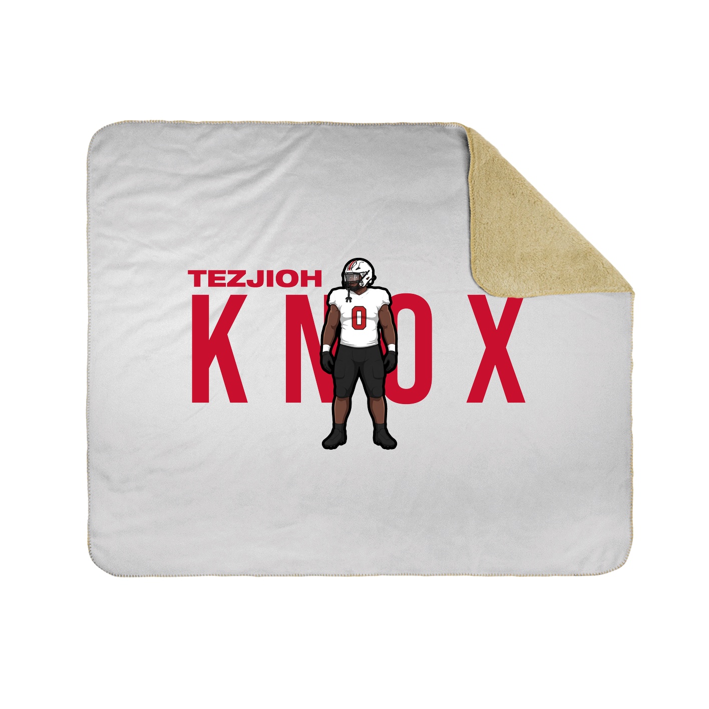 Throw Blanket — Player Name in White