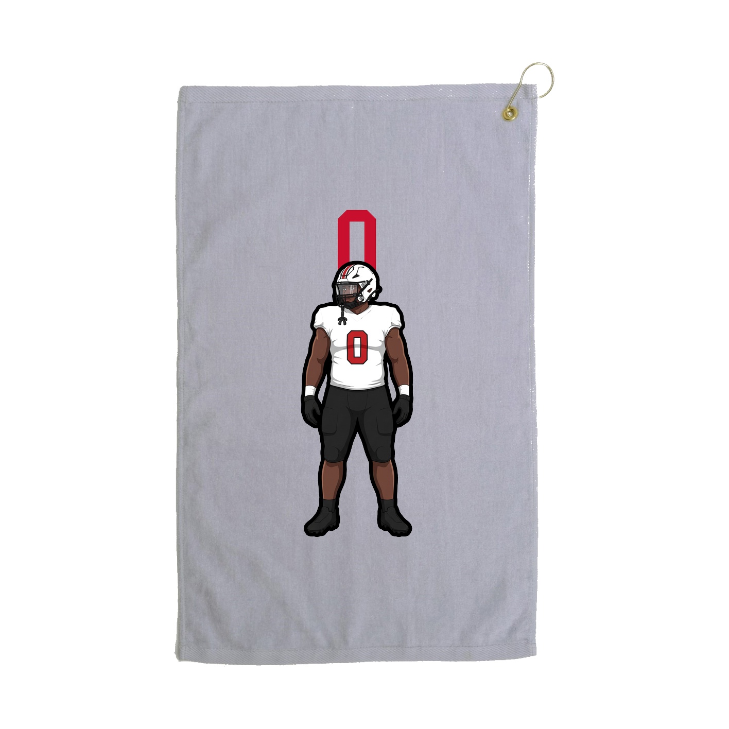 Golf Towel — Number Top in Grey