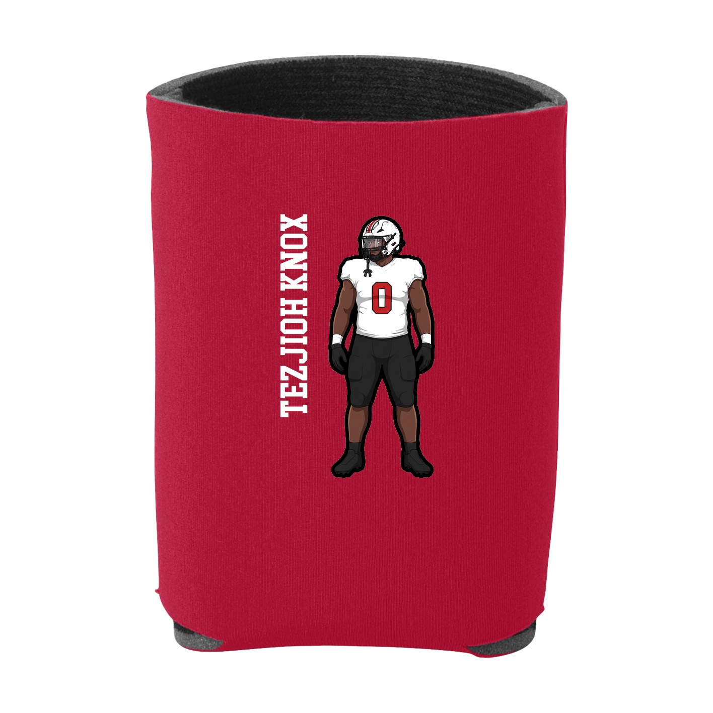 Can Holder — Name Vertical in Red