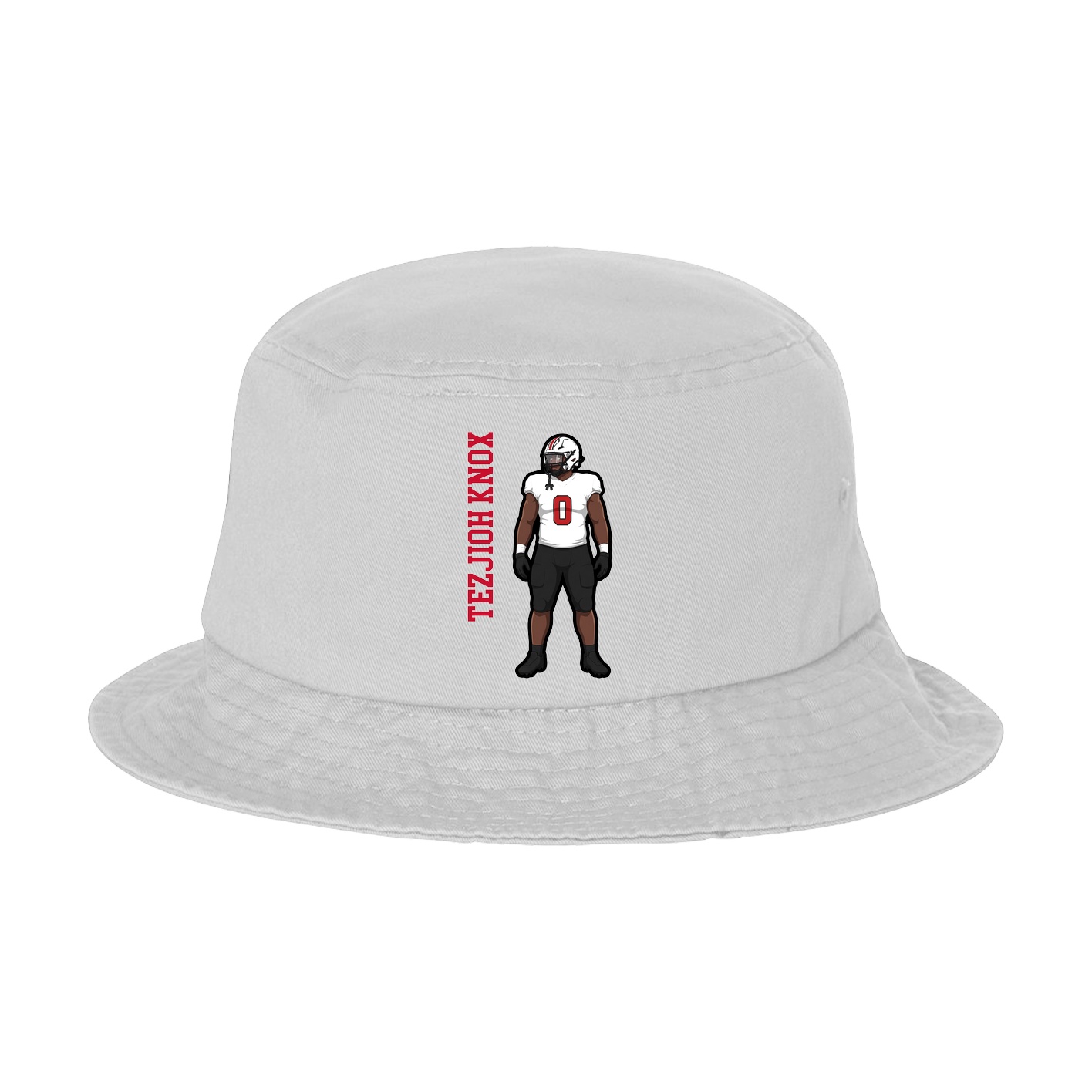 Bucket Cap — Name Vertical in White