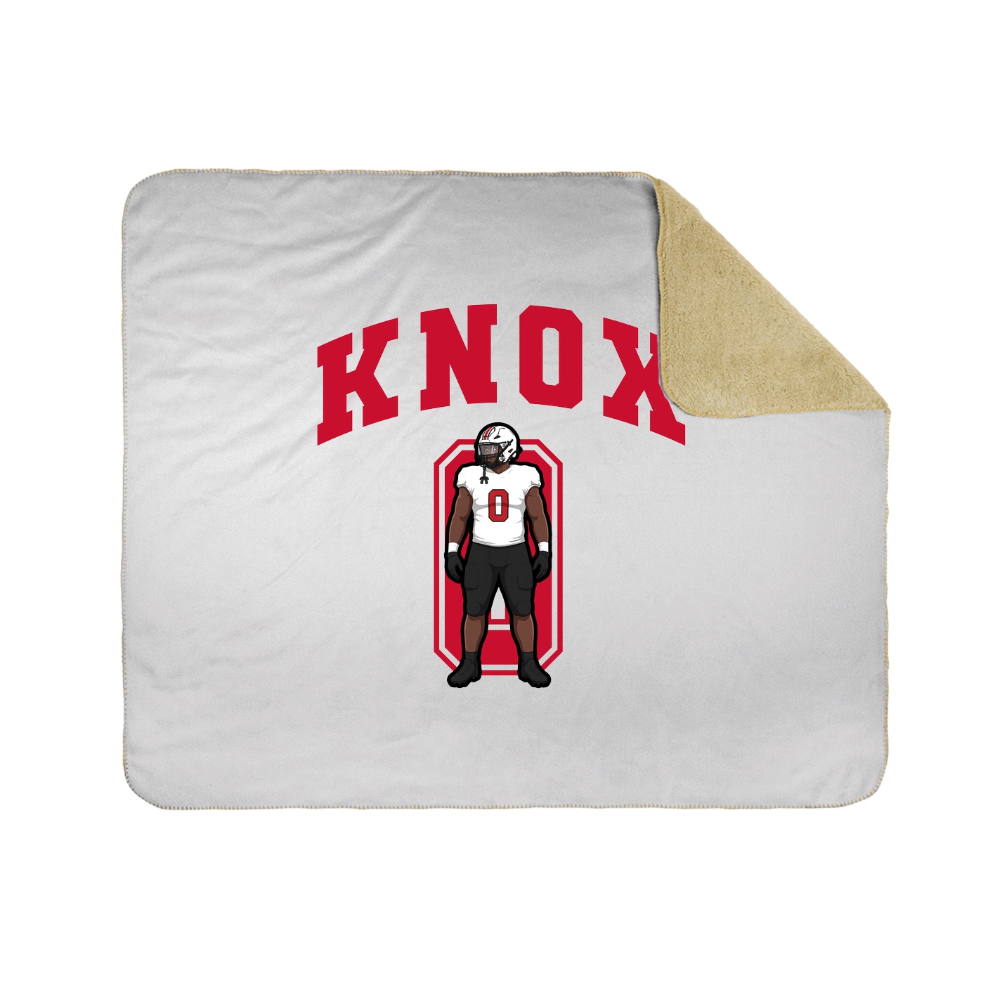 Throw Blanket — Number in White