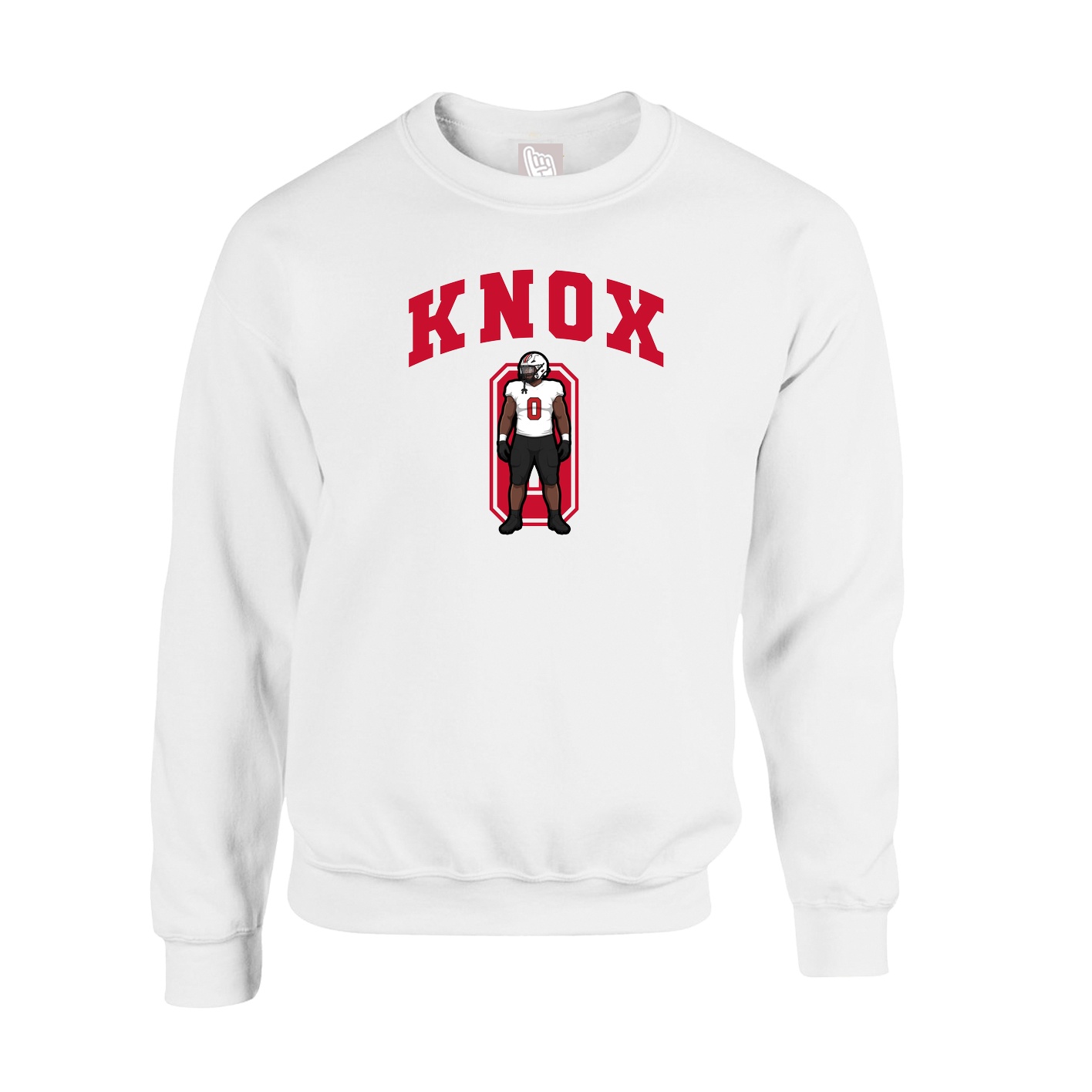 Fleece Crew — Number in White