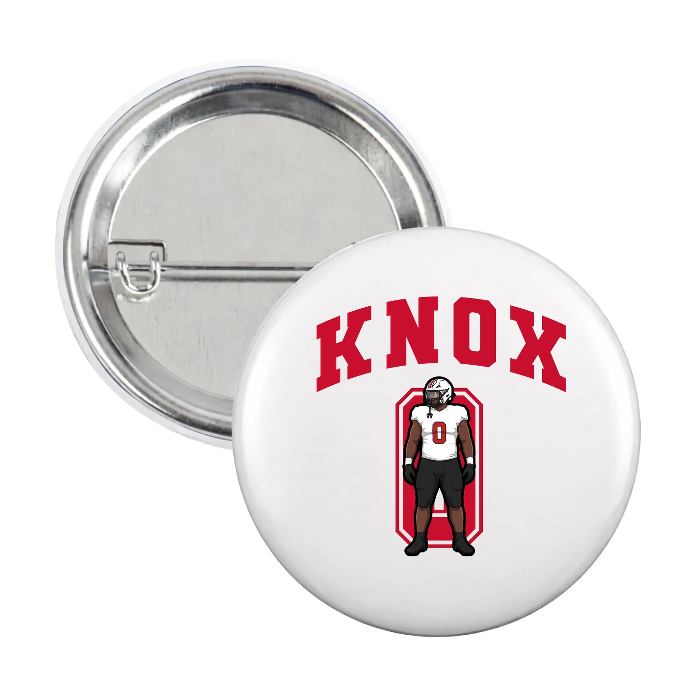 Game Day Button — Number in White