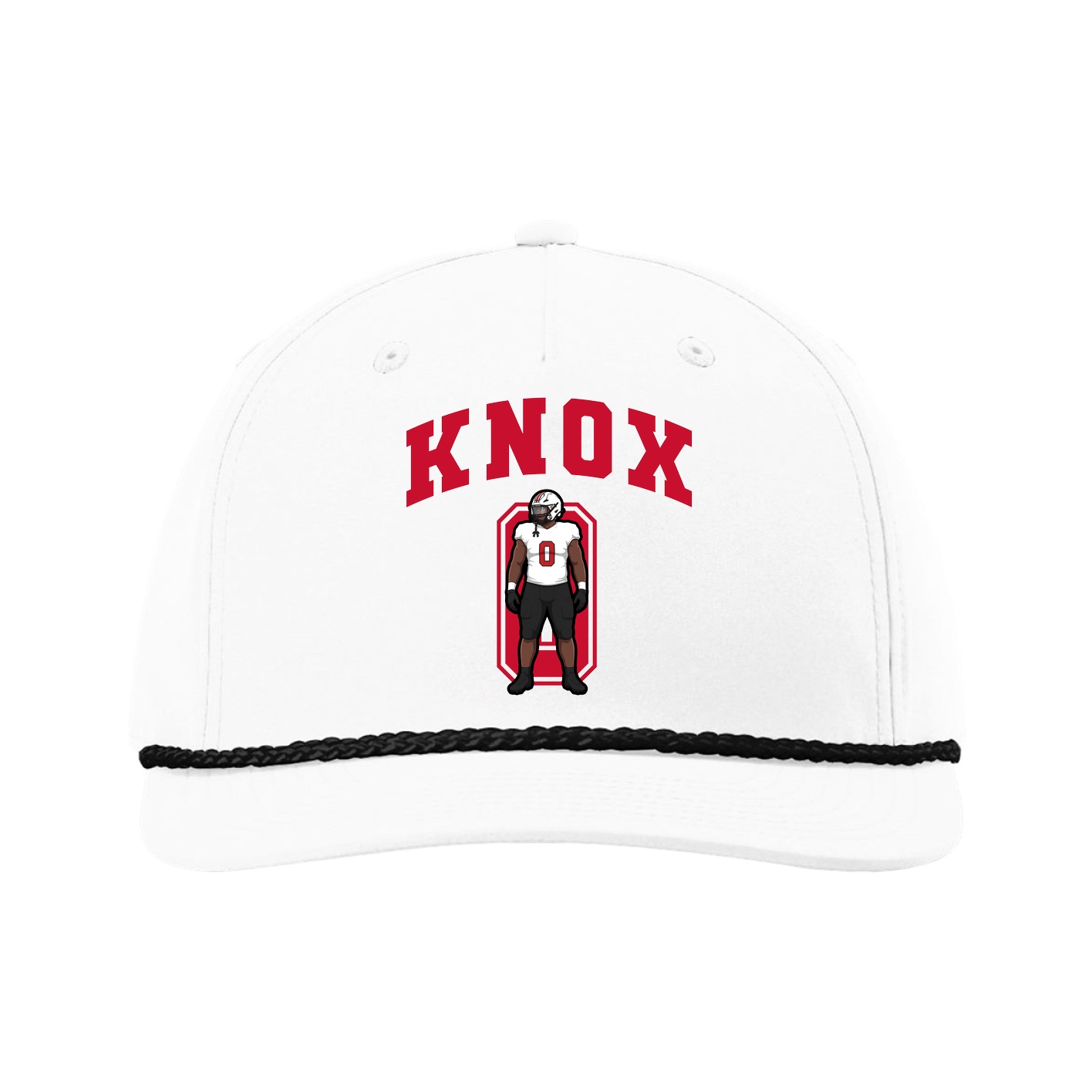 Five-Panel Classic Rope Cap — Number in White
