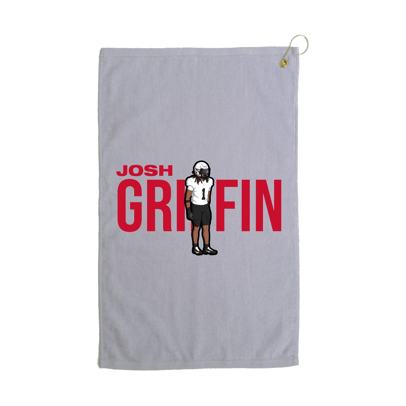 Golf Towel — Player Name in Grey