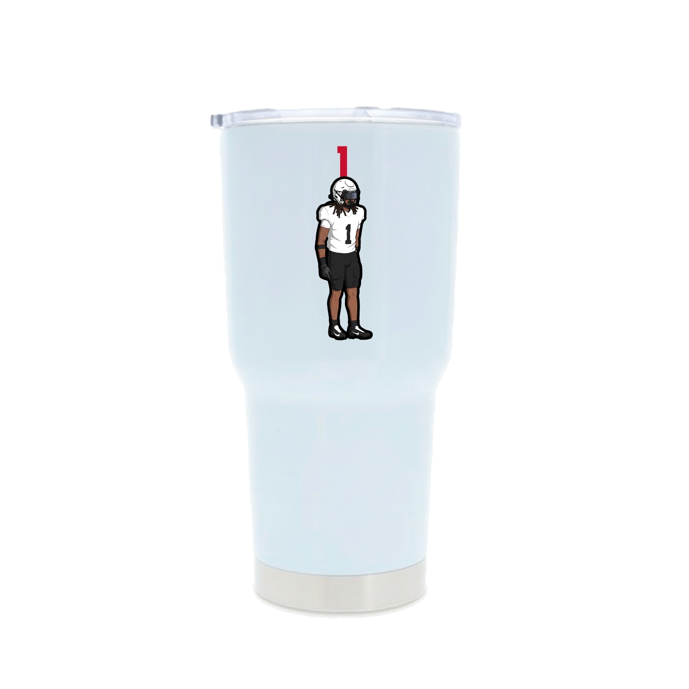 30oz Stainless Steel Tumbler — Number Top in White