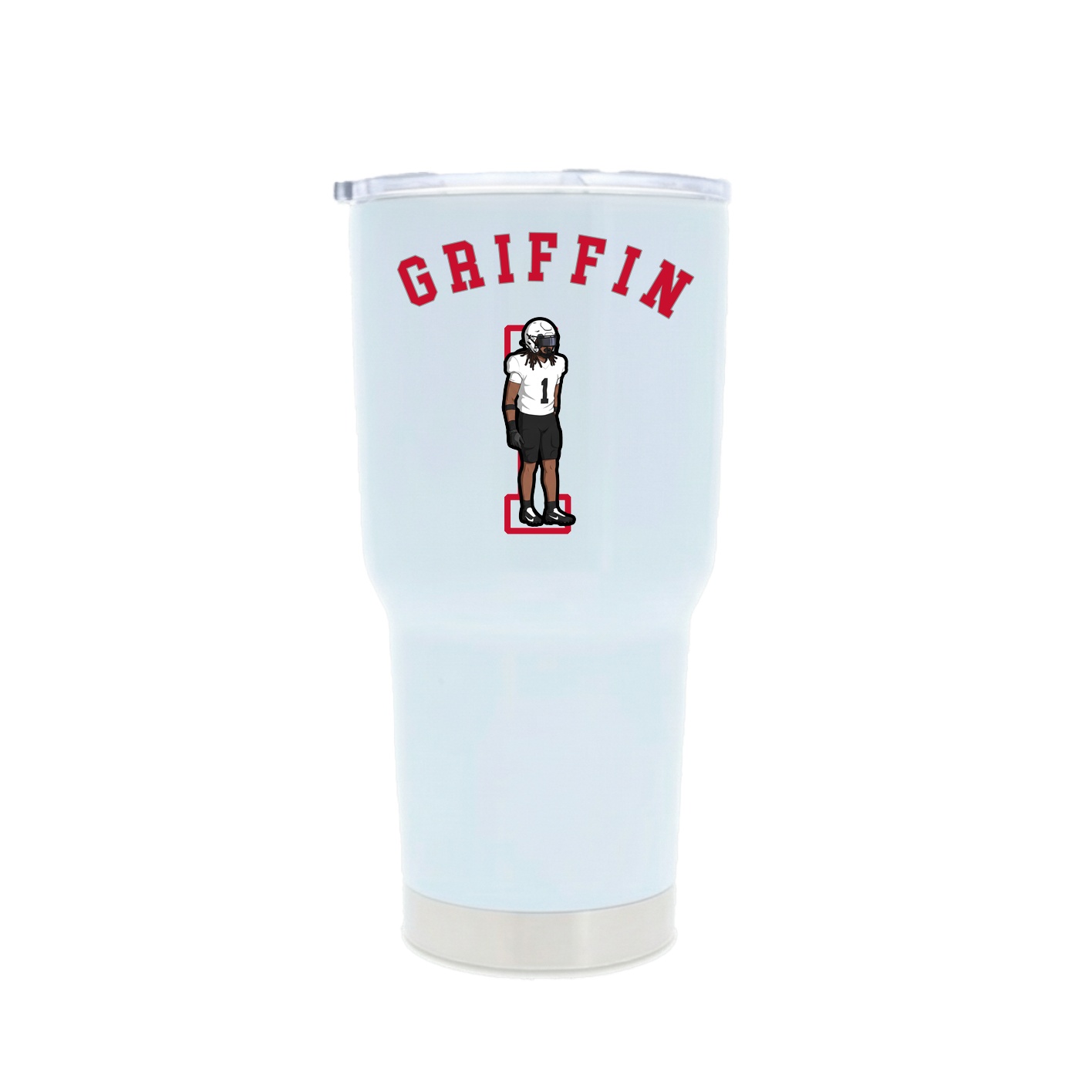 30oz Stainless Steel Tumbler — Shirsey Arch in White