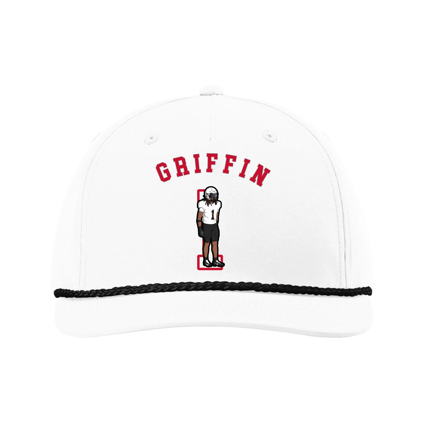 Five-Panel Classic Rope Cap — Shirsey Arch in White