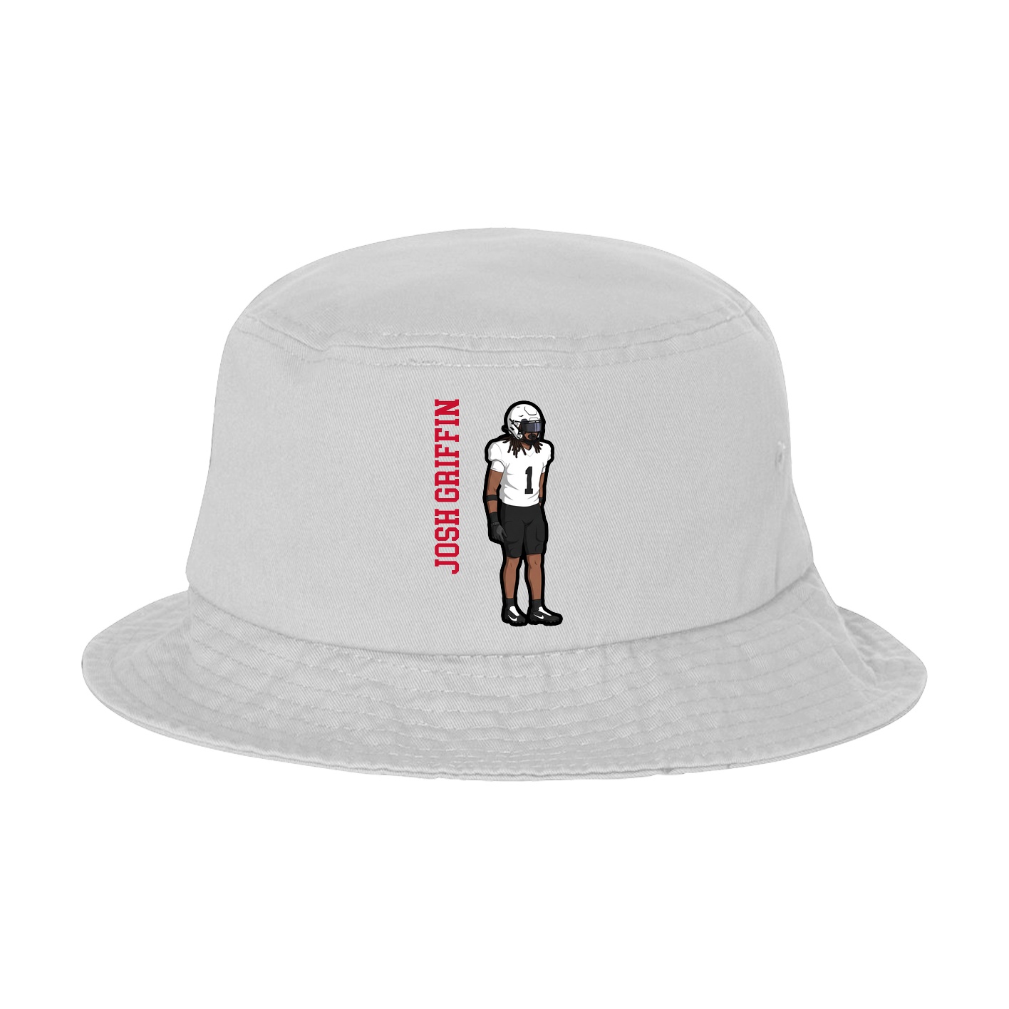 Bucket Cap — Name Vertical in White