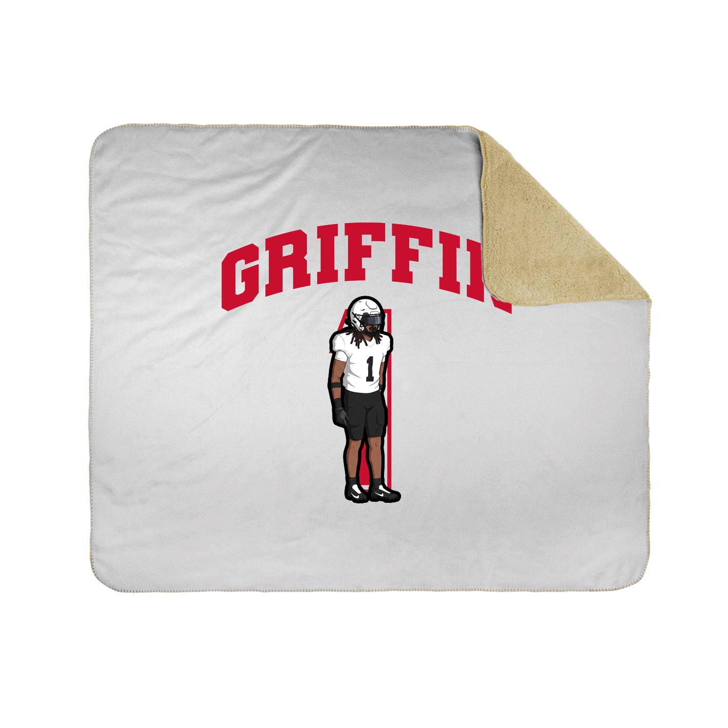 Throw Blanket — Number in White