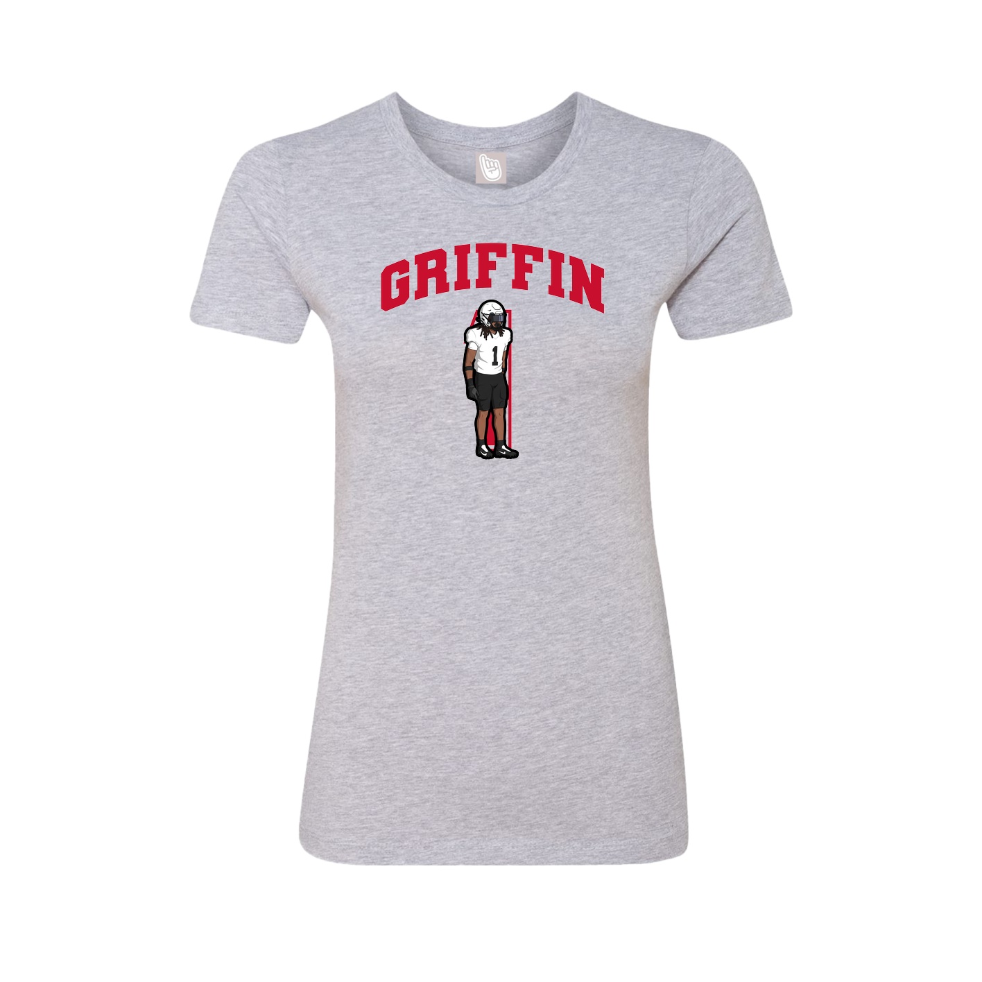 Fitted Women's Tee — Number in Grey