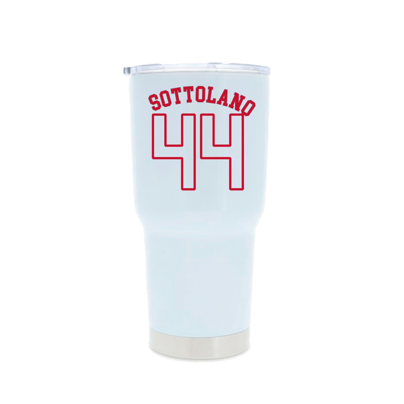 30oz Stainless Steel Tumbler — Shirsey Arch in White