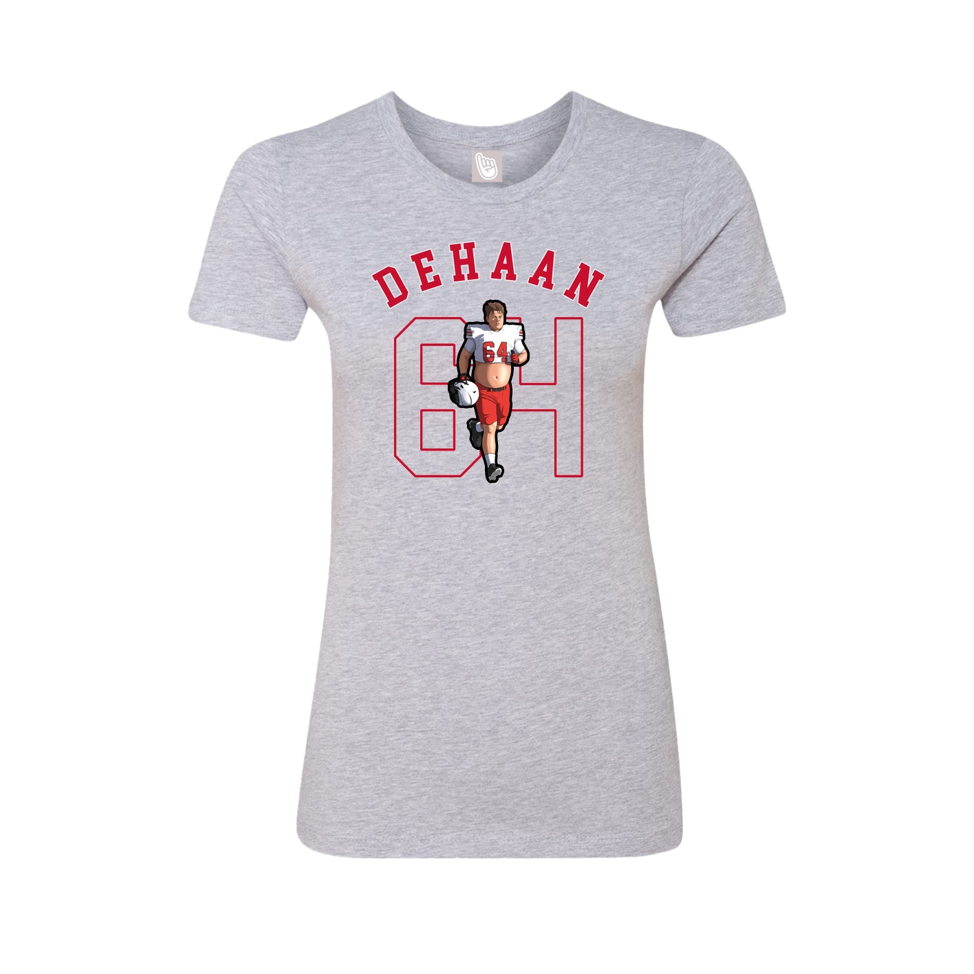 Fitted Women's Tee — Shirsey Arch in Grey