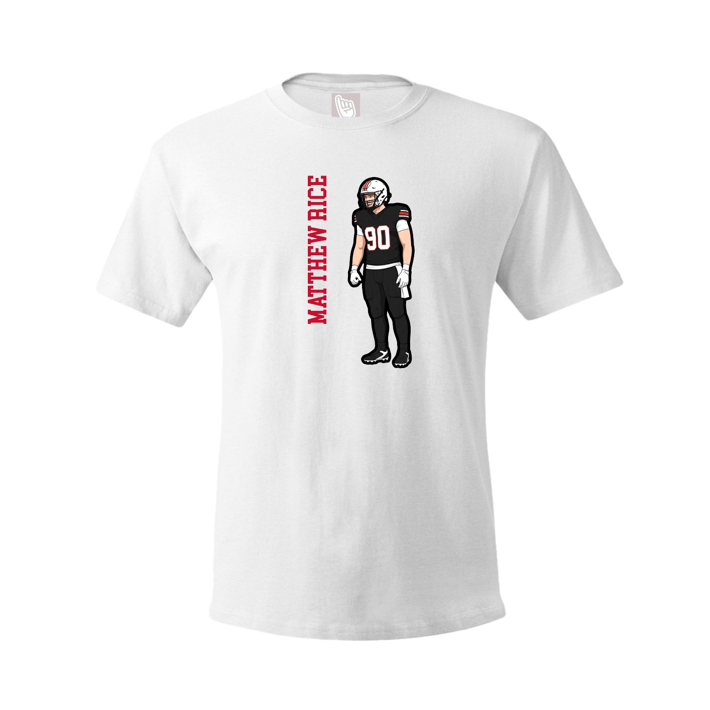 Tee — Name Vertical in White