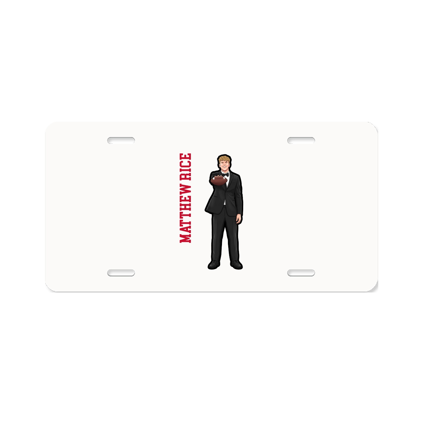 License Plate — Name Vertical in Classic