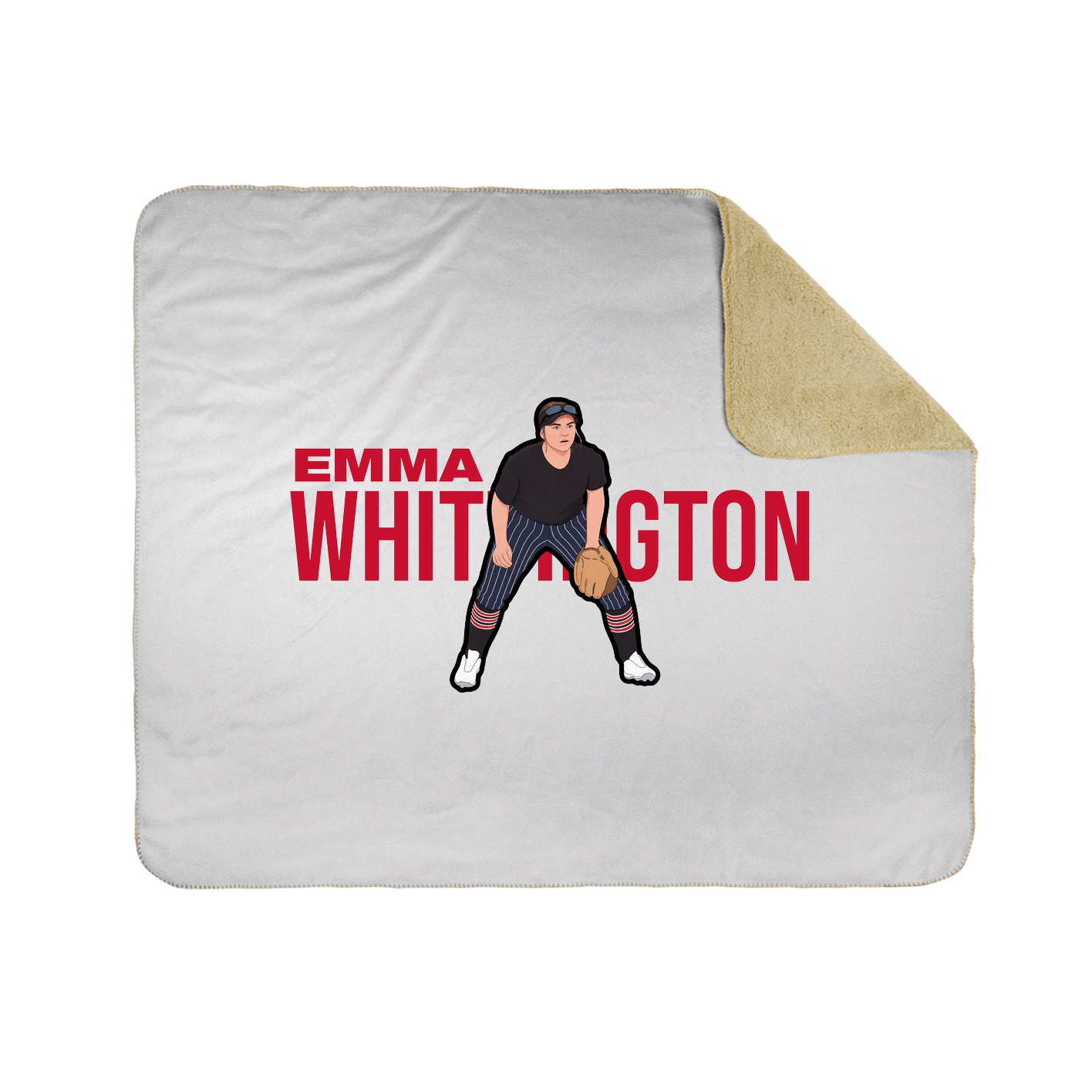 Throw Blanket — Player Name in White