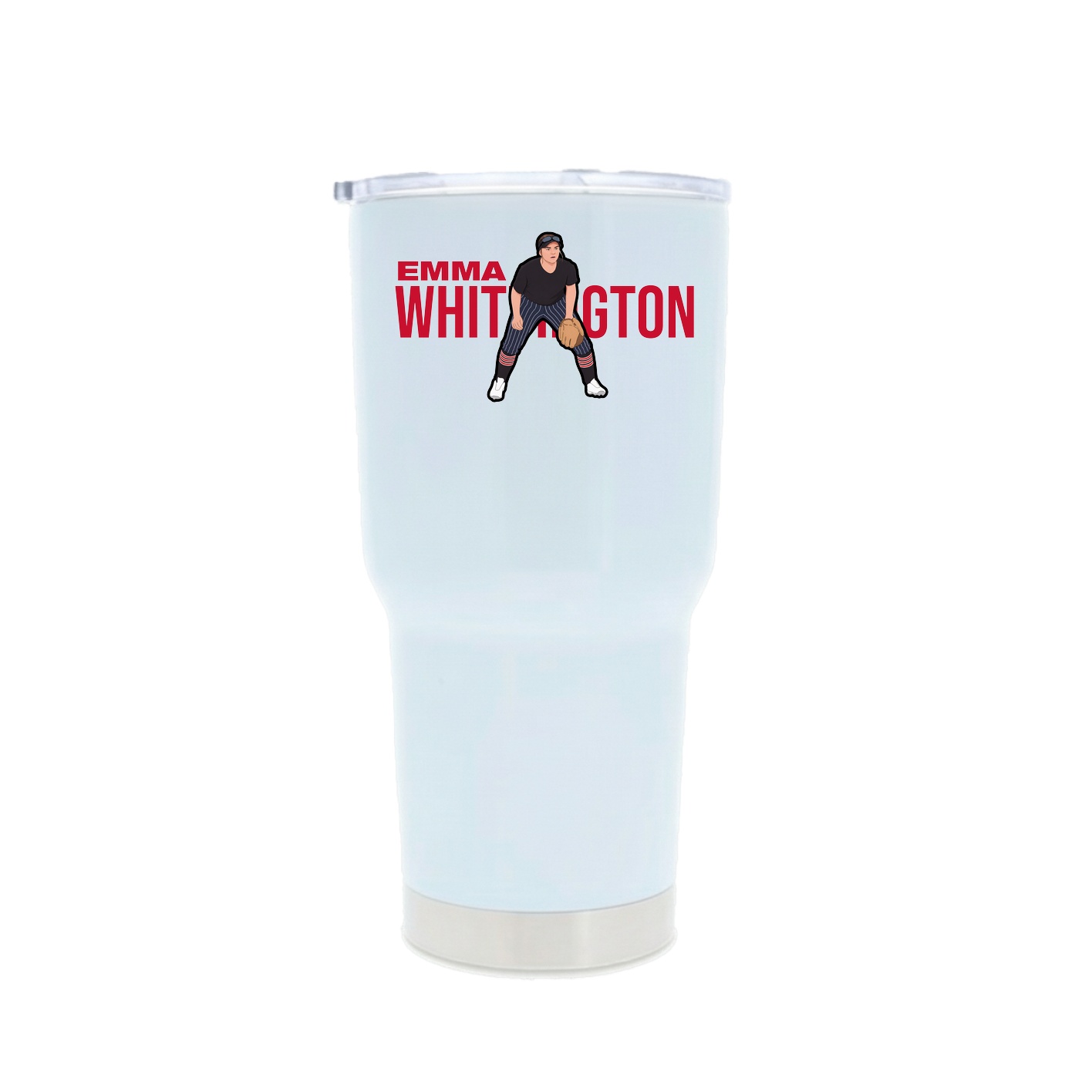30oz Stainless Steel Tumbler — Player Name in White