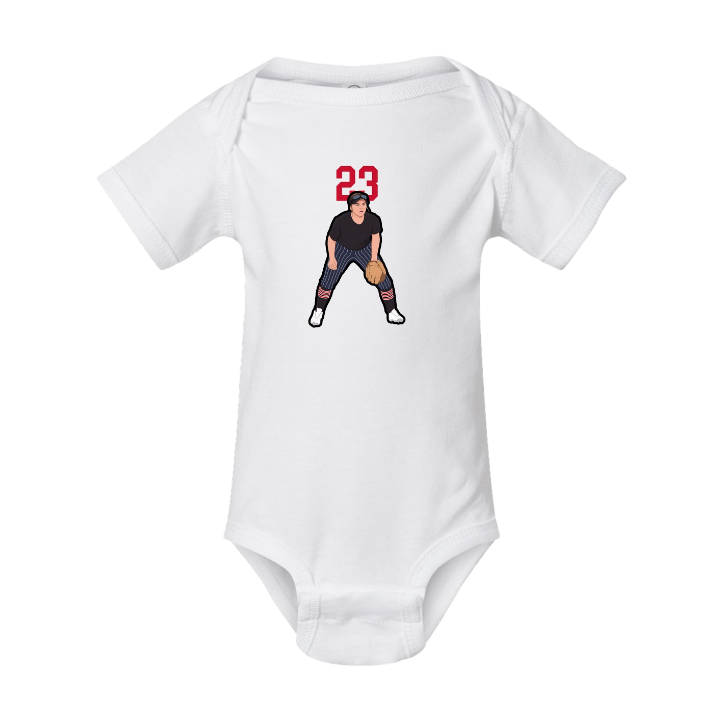 Baby Onesie — Number Top in White