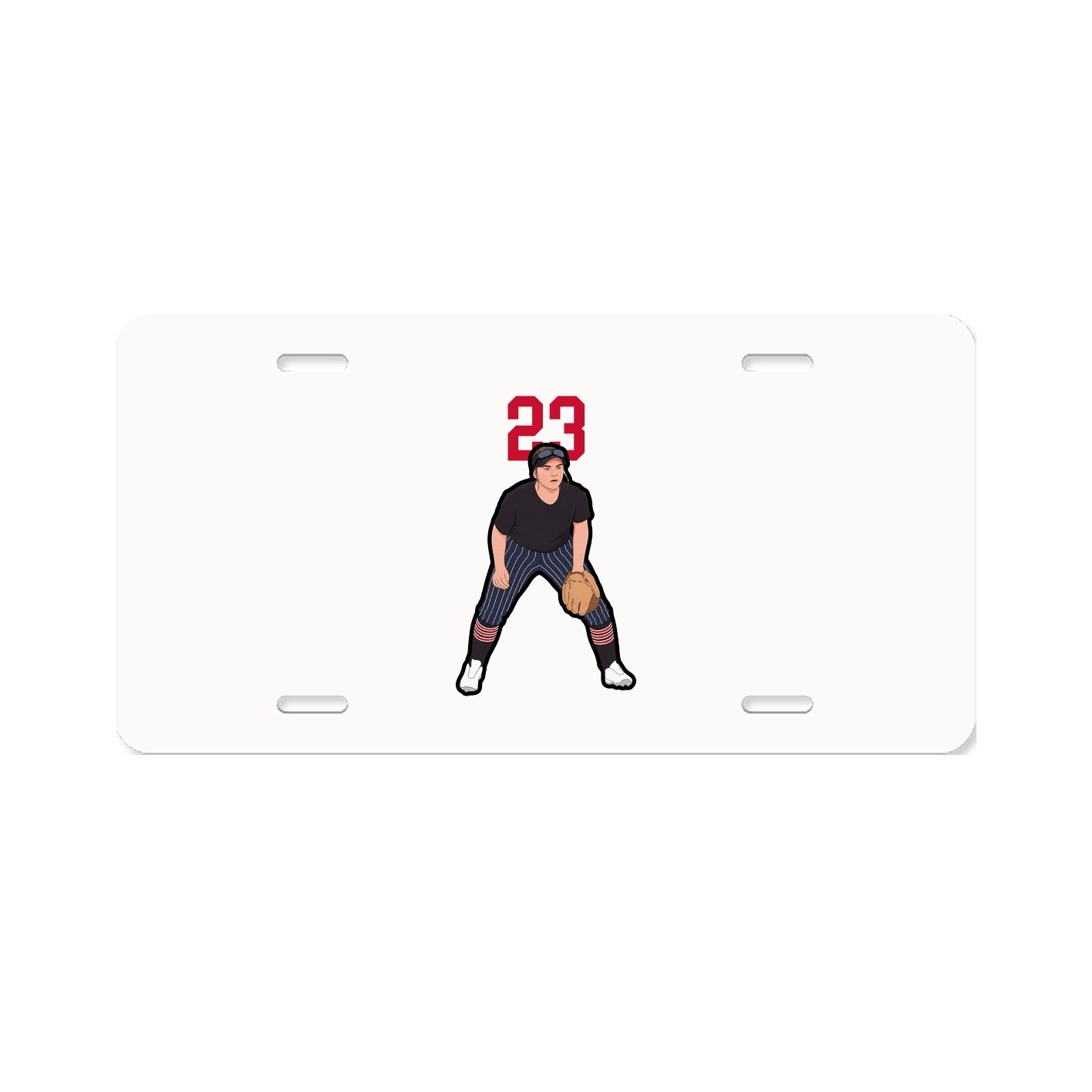 License Plate — Number Top in Classic