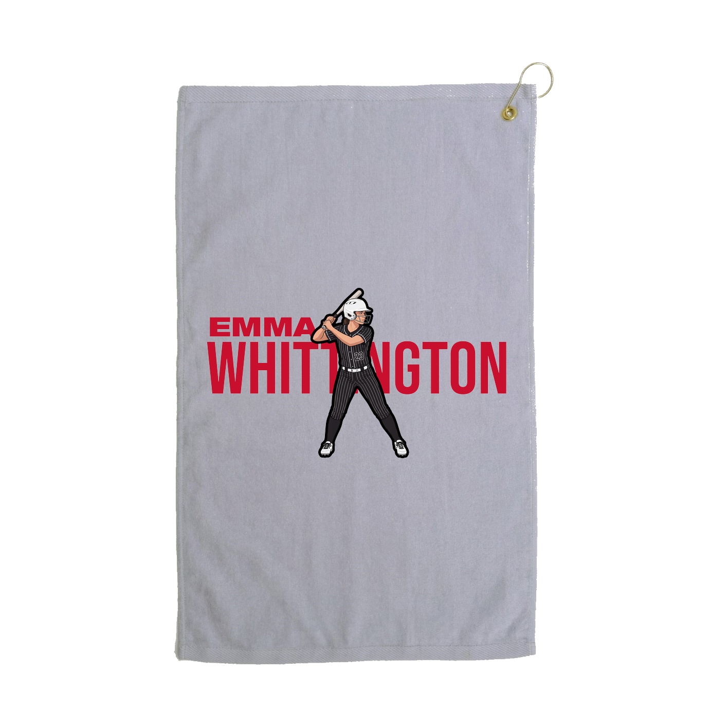 Golf Towel — Player Name in Grey