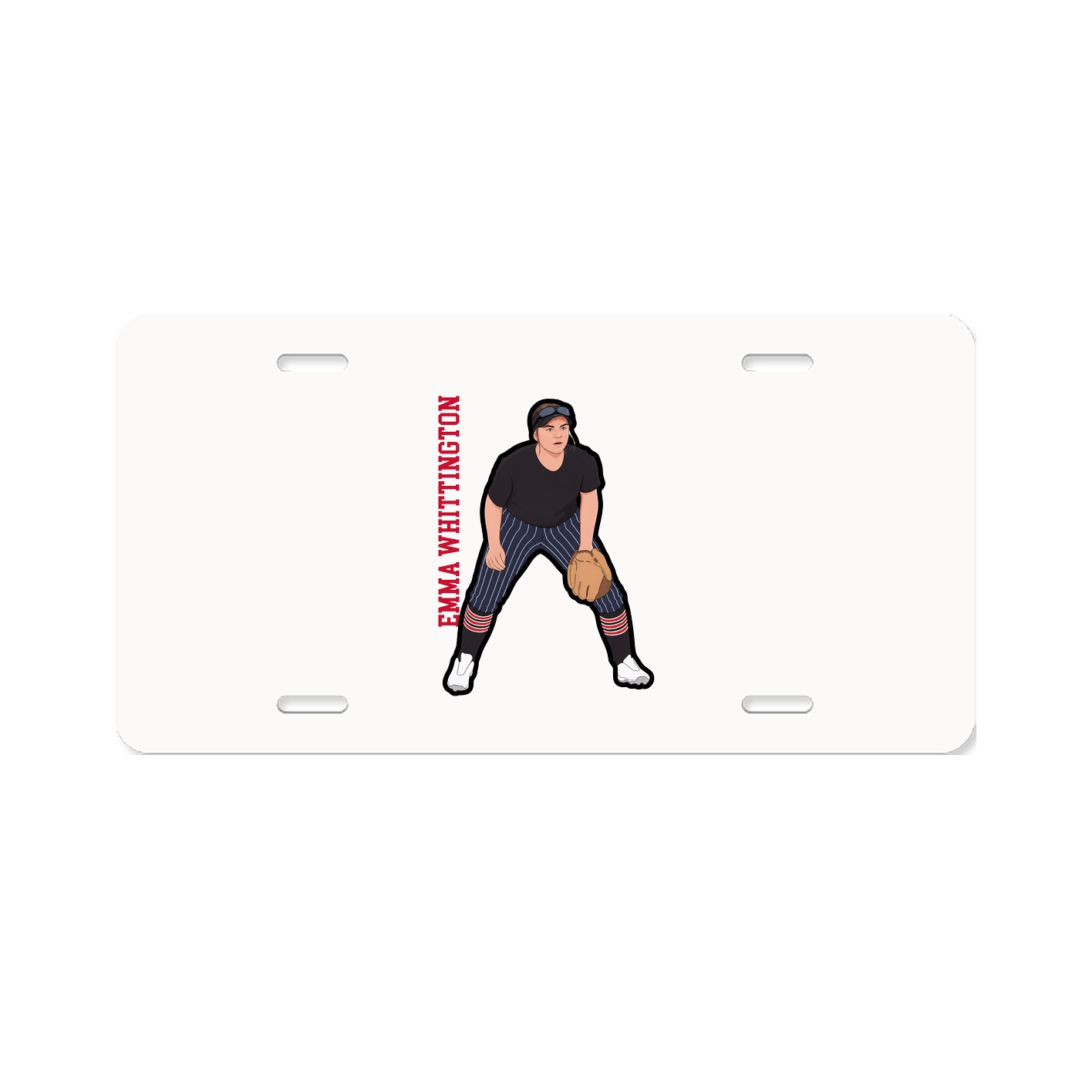 License Plate — Name Vertical in Classic