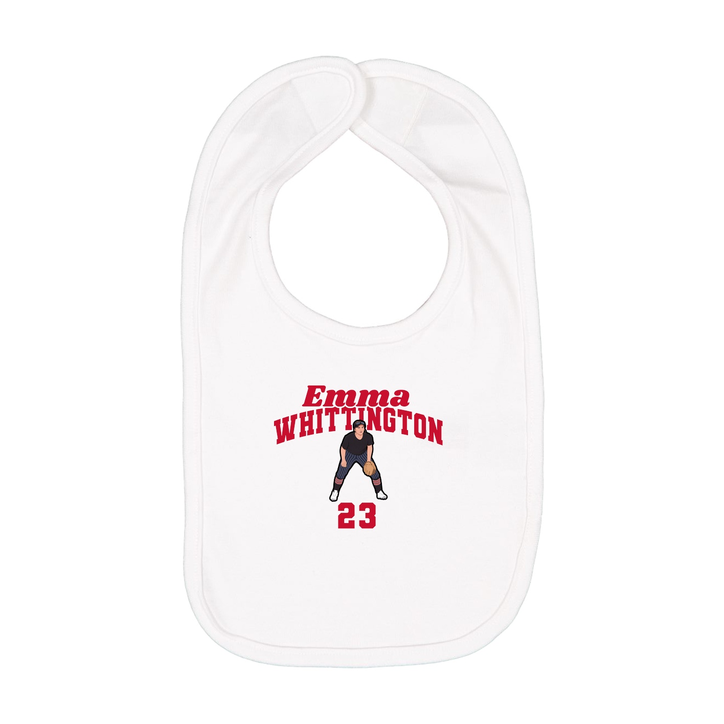 Infant Bib — Signature Arch in White