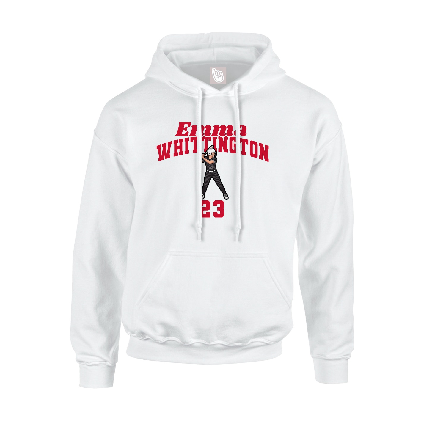 Youth Hoodie — Signature Arch in White