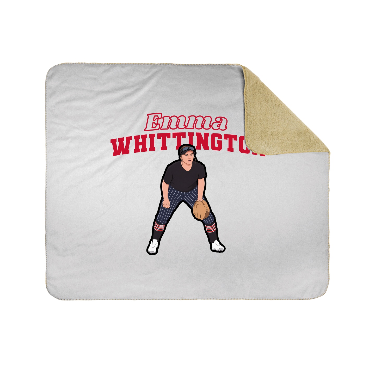 Throw Blanket — Name Arch in White