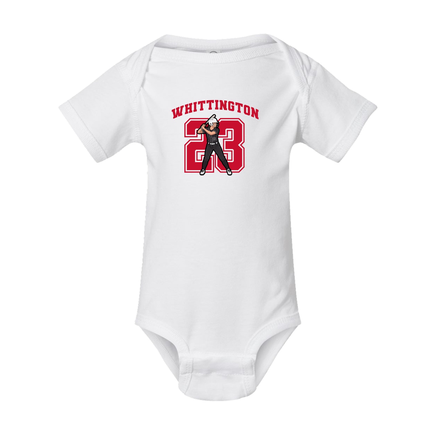 Baby Onesie — Number in White