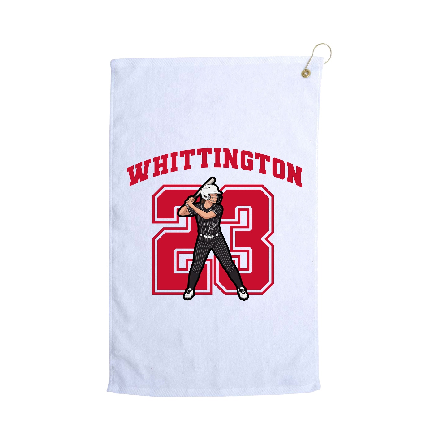 Golf Towel — Number in White