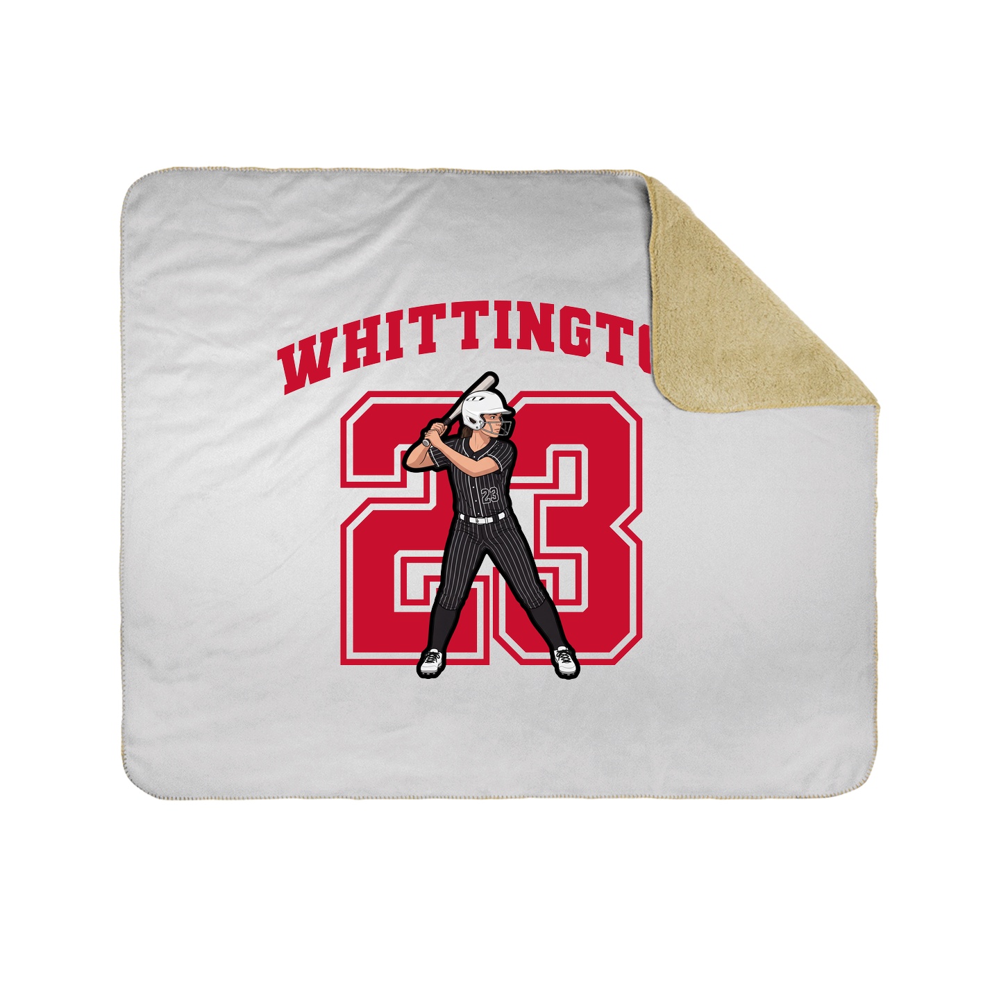 Throw Blanket — Number in White