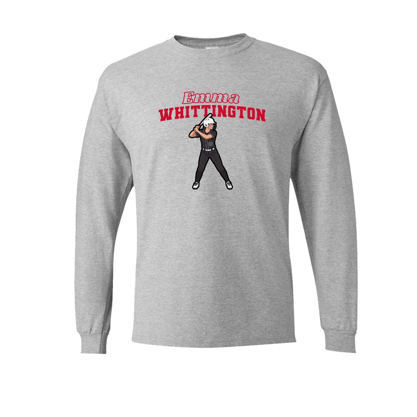 Long Sleeve Tee — Name Arch in Grey