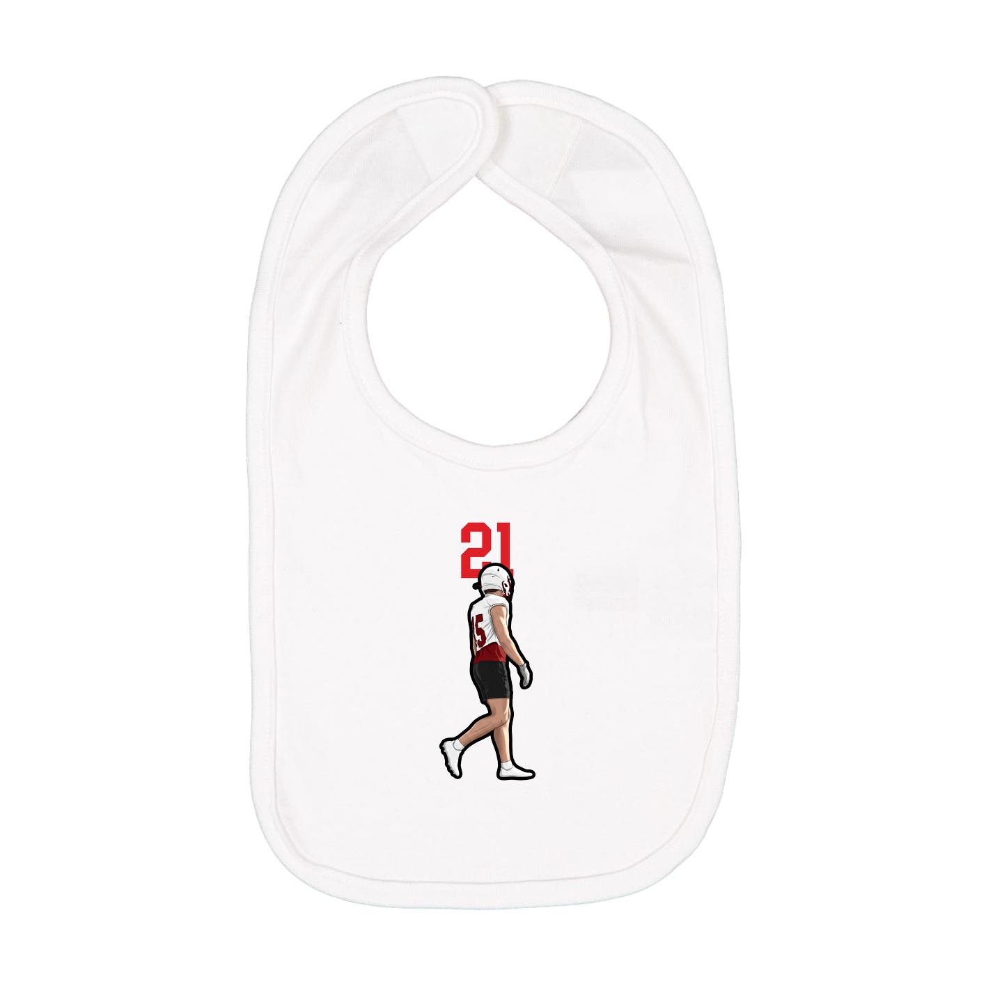 Infant Bib — Number Top in White