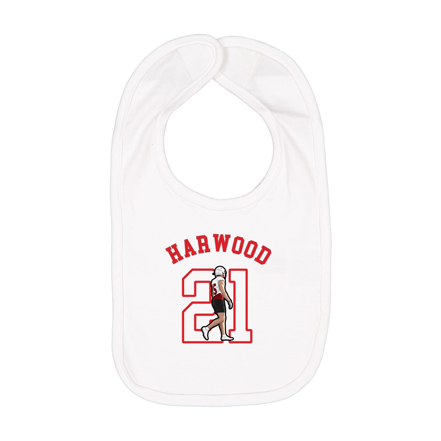 Infant Bib — Shirsey Arch in White